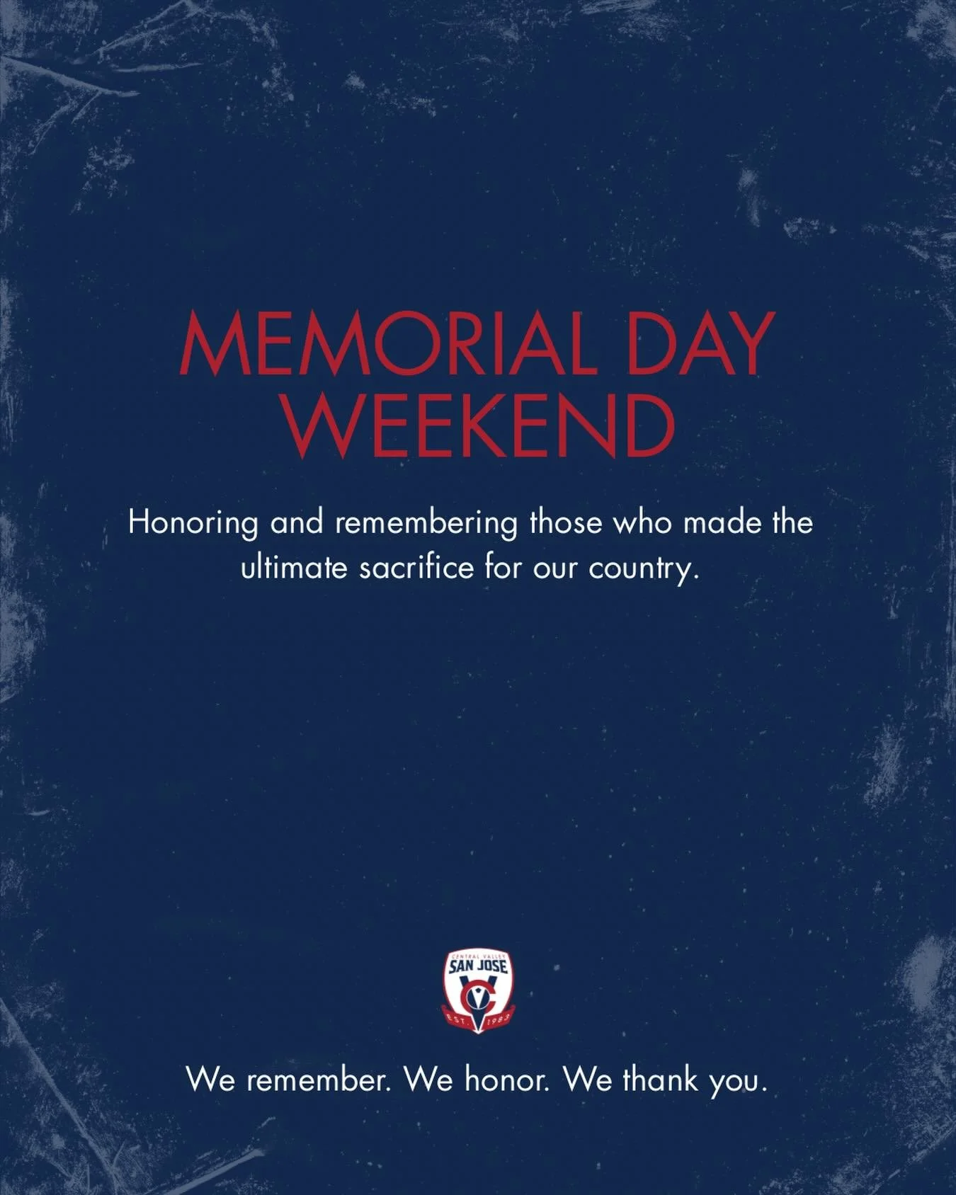 As Memorial Day approaches, we take time to honor and remember the brave men and women who made the ultimate sacrifice while serving our country.

Their courage, service, and sacrifice will never be forgotten.

From everyone at CV San Jose, we thank 