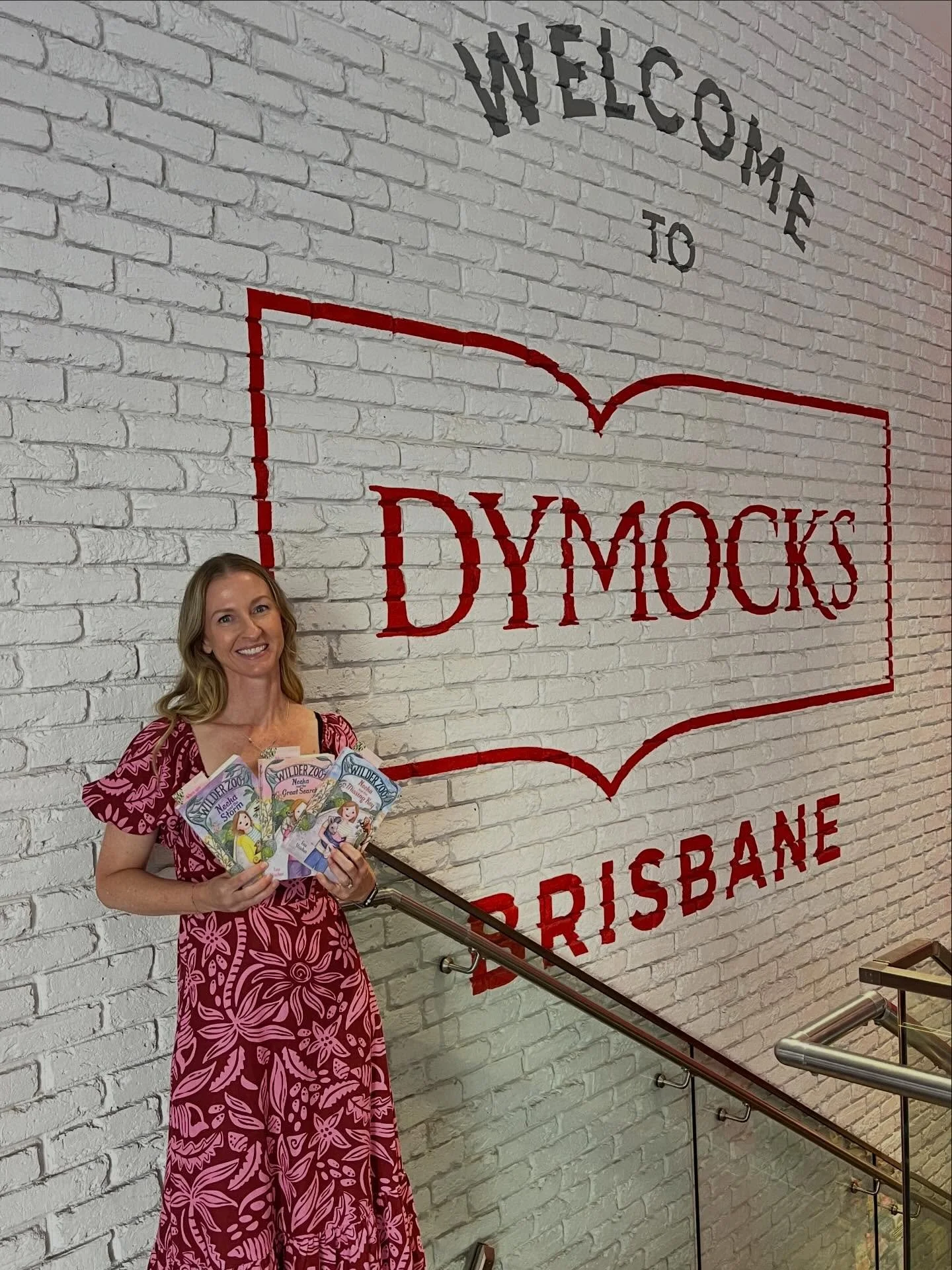 Woohoo! I visited the glorious @dymocksbrisbane to say &lsquo;hi&rsquo; to their very busy, very dedicated team, feed them lolly snakes and sign copies of the Wilder Zoo series! Thanks for having me in Joelene, Sophie, Michelle, Olwyn and the Dymocks