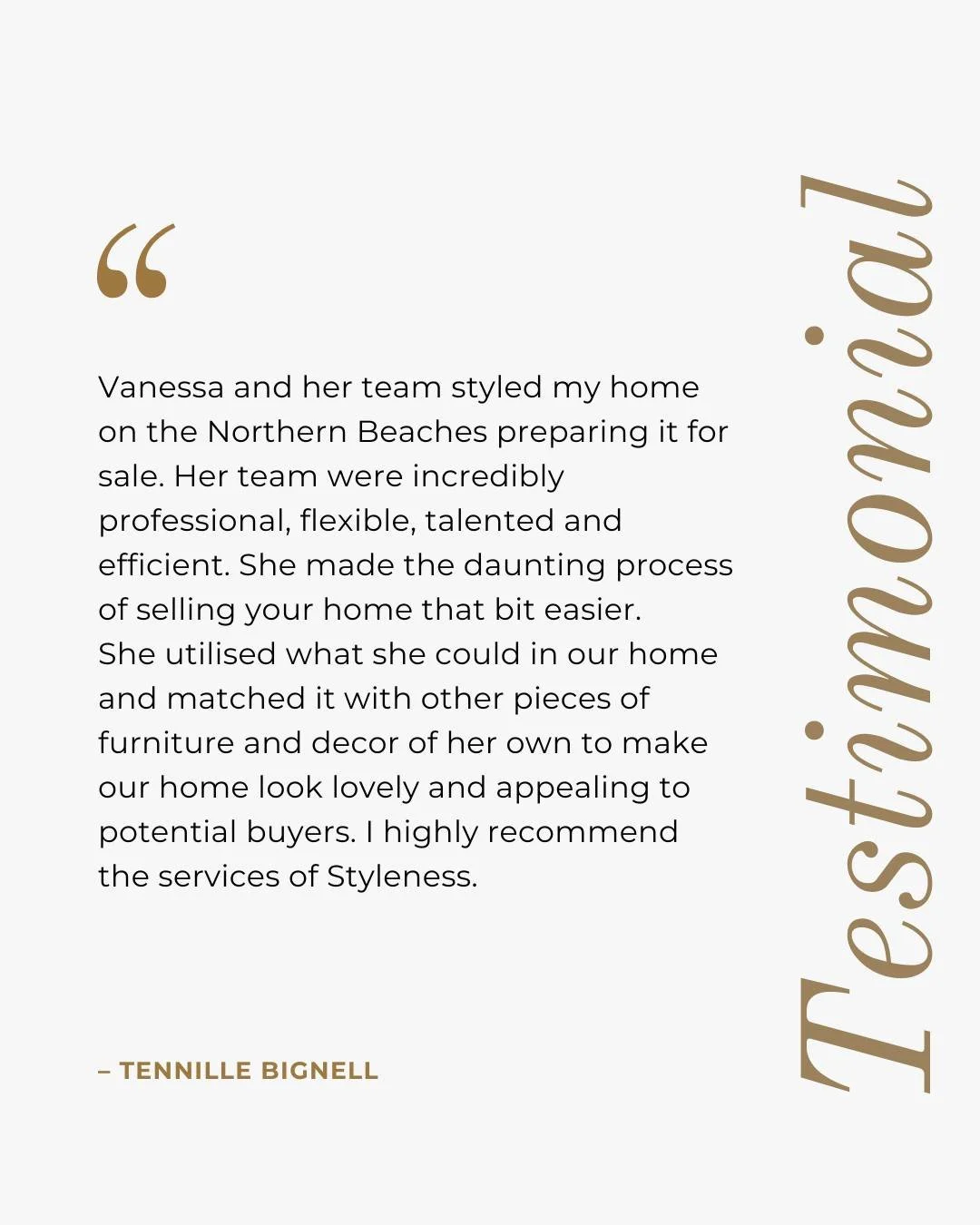One of the most rewarding parts of our work is hearing how supported our clients feel.

Selling a home can be emotional, and our role is to make the process feel calm, clear and guided. When clients trust us with their space, we take that responsibil