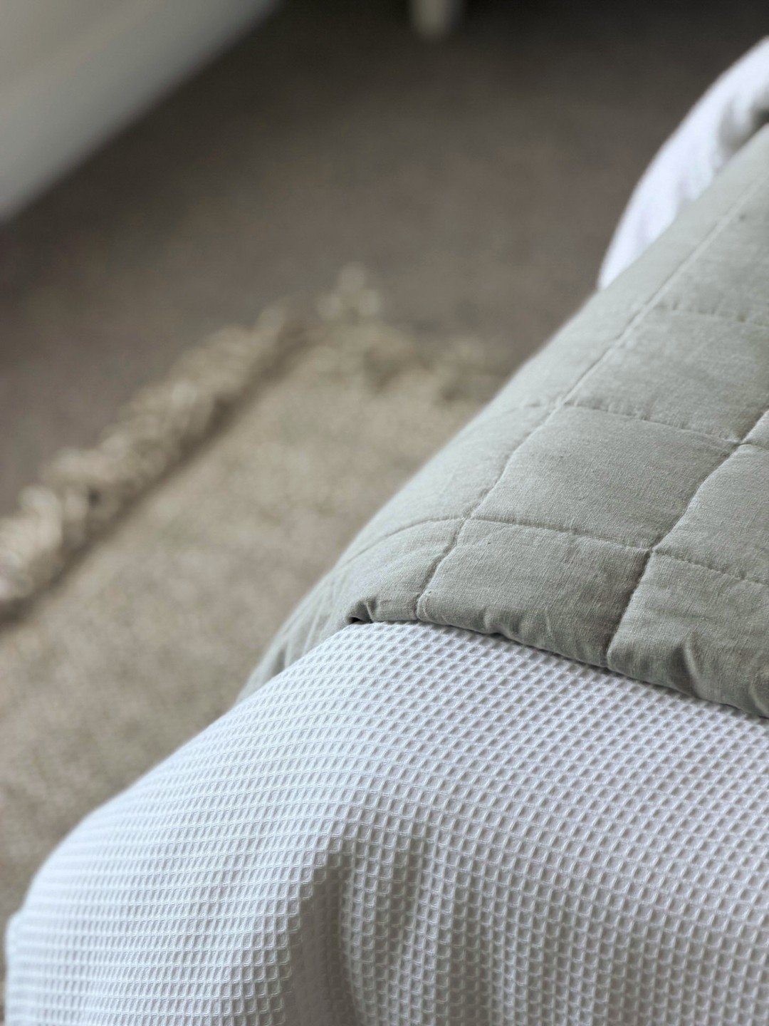 Cosy bedding styled in soft tones for a calm, considered space.

#styleness #propertystyling #bedroomdesign #interiors  #bedroominspo #decoration