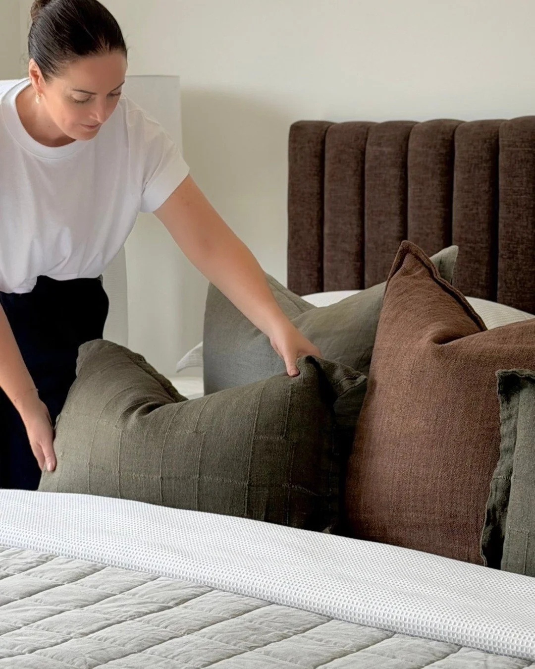 We don&rsquo;t just throw a few cushions together and hope it all works. Thoughtfully curated, a well-styled bed instantly makes a bedroom feel inviting, spacious, and cared for, helping buyers imagine themselves living there.