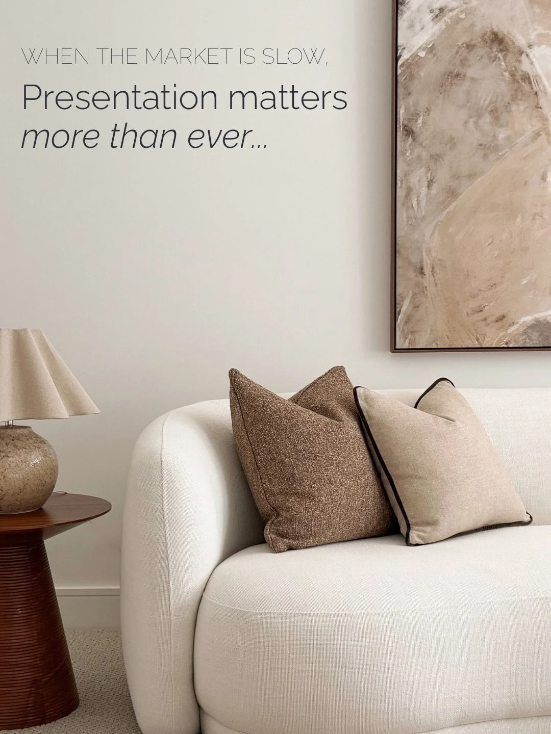 One thing that doesn&rsquo;t change when the market does is the need for great presentation. Your property still needs to stand out, to sell and to gain the highest price possible. 
Style your home in June to gain 8 weeks in your hire package. Becaus