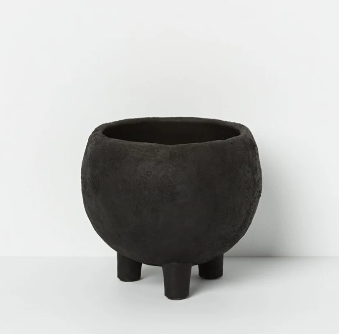Monte Footed Pot Black Medium