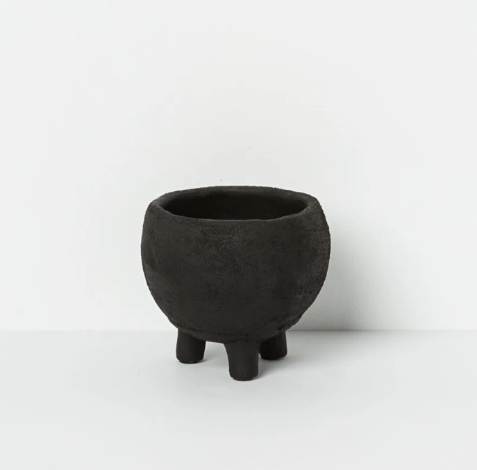 Monte Footed Pot Black Small