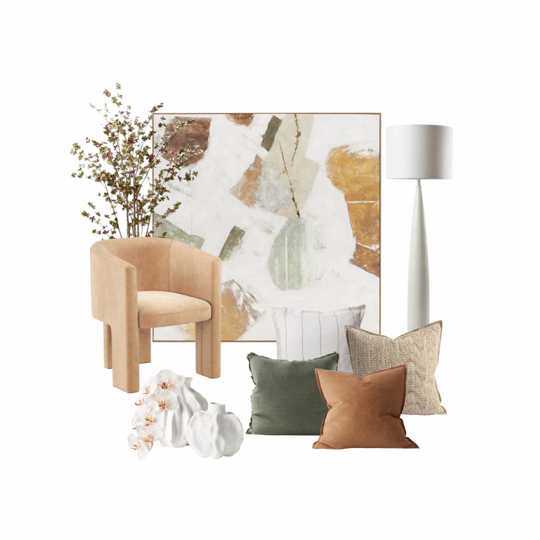 Earthy Elegance Living Room Styling Package