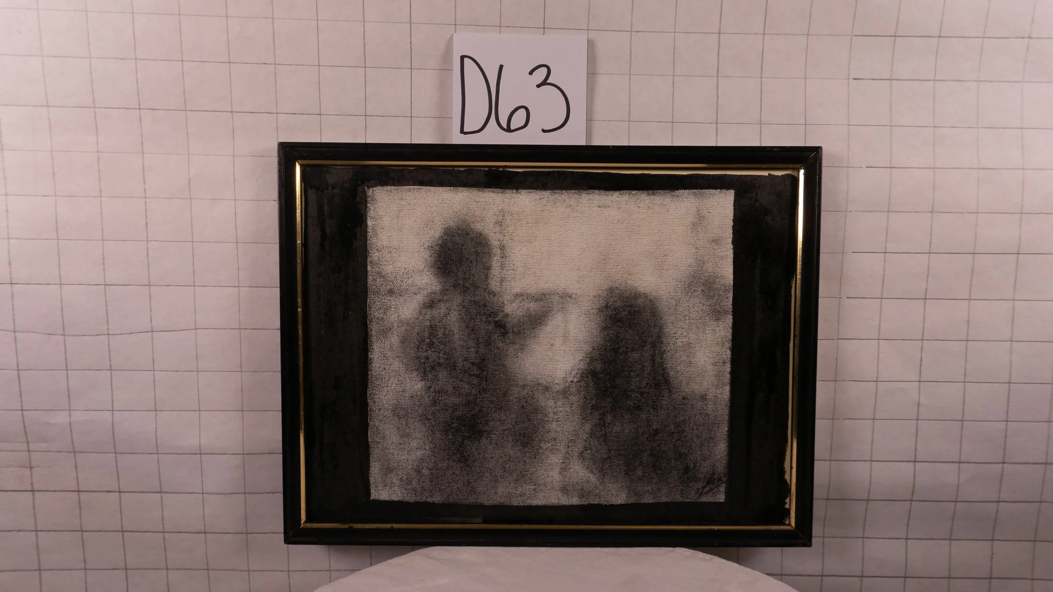 D63	black chalk on canvas		two figures from the rear		8.25 x 8.5	framed		
