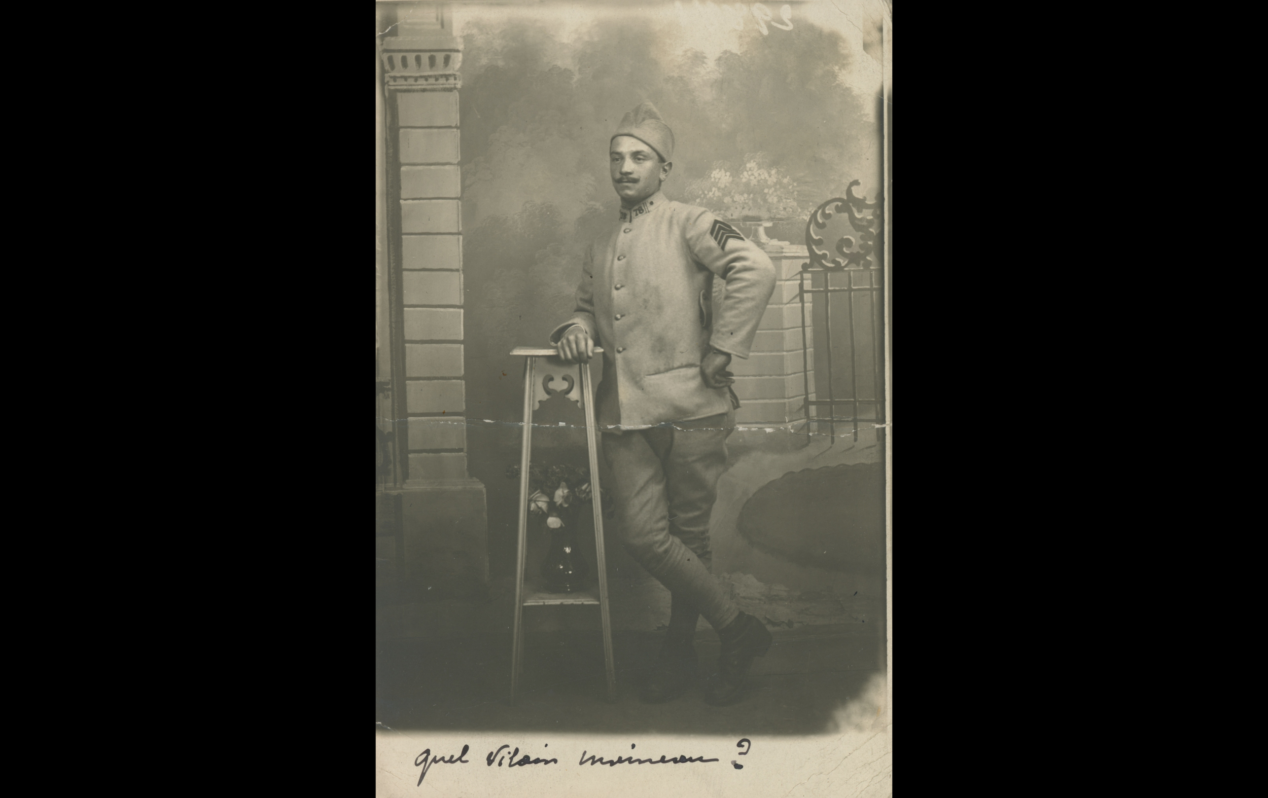 (17.17.A) Portrait of an infantryman of the 78th Infantry Regiment
Date: June 6th 1917
Location: Studio
Unit: 78th Infantry Regiment
Author: ?
Present in the photo: ?