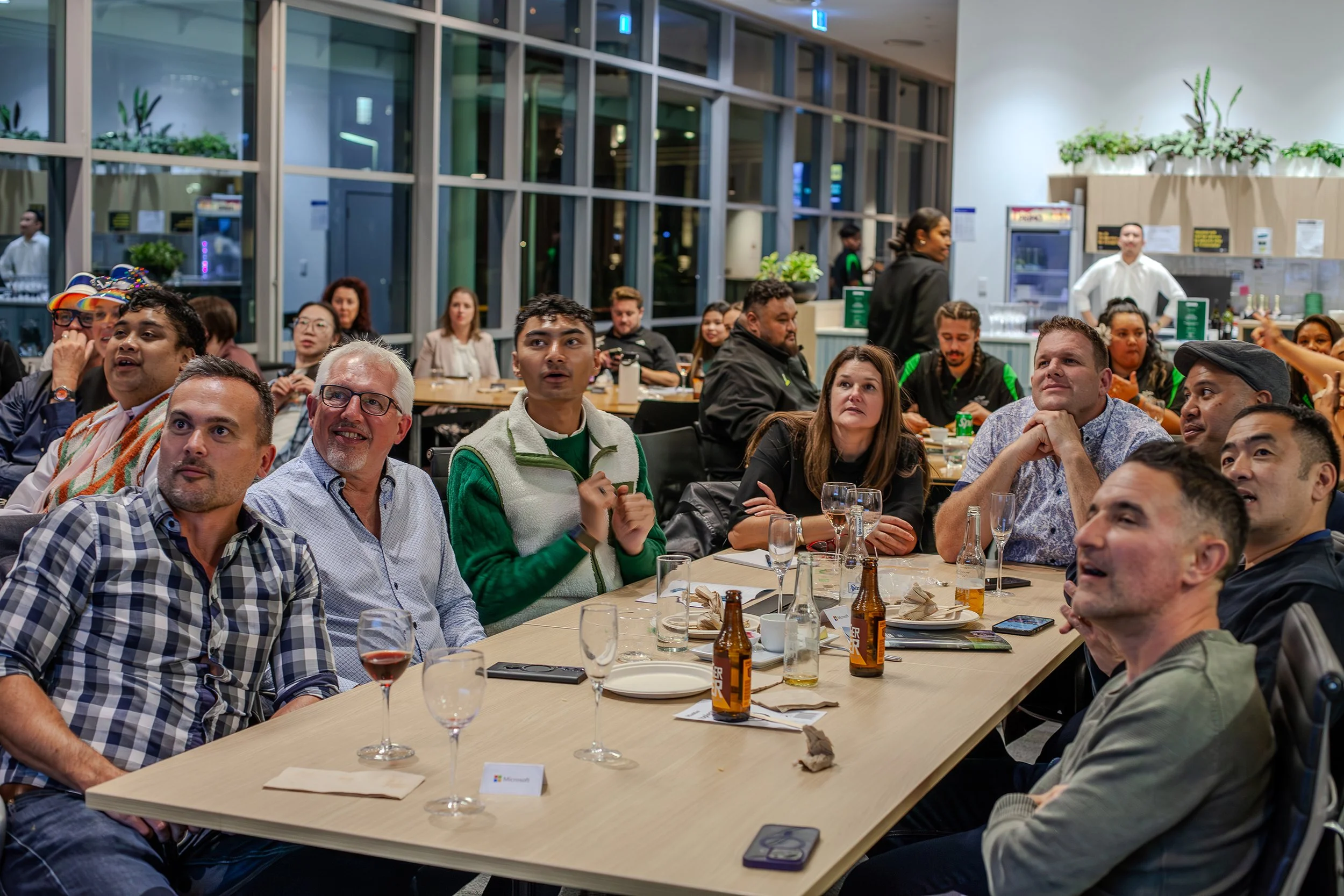 Trivia team at their table