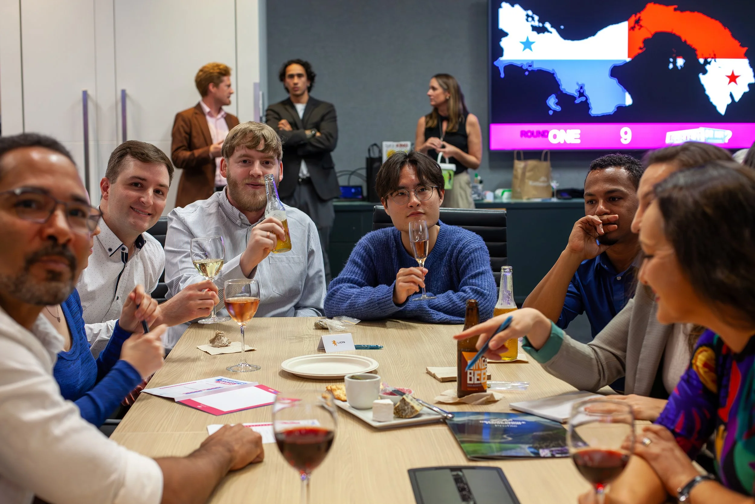 trivia team enjoying themselves