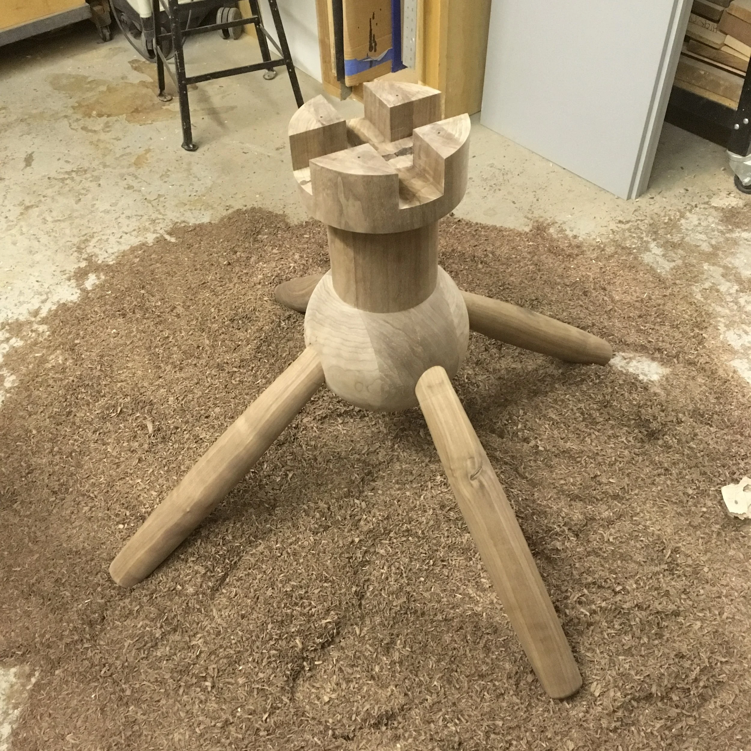 Turned table base prototype 