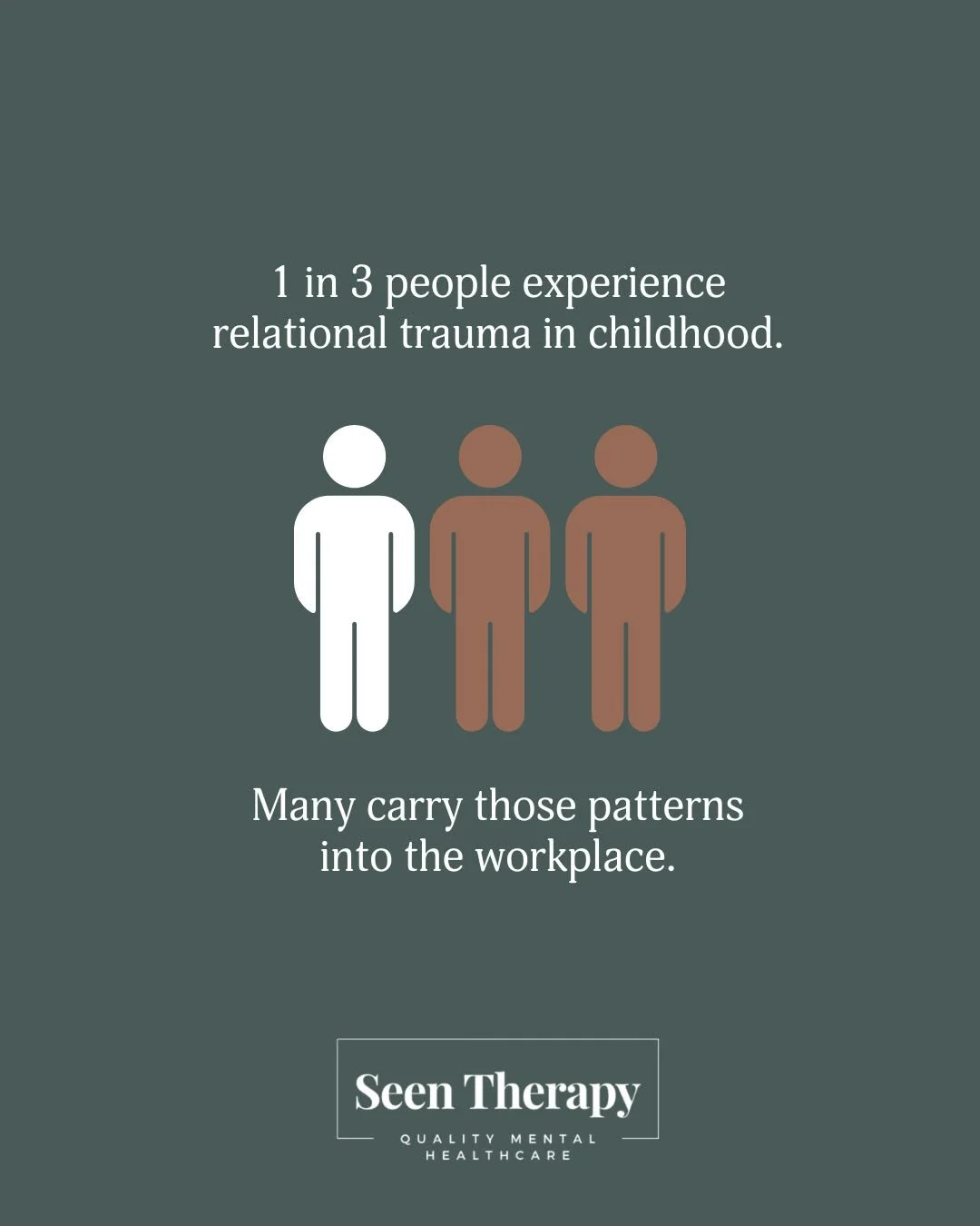 Did you know? About 1 in 3 people experience relational trauma in childhood and many carry those patterns into the workplace.

This can look like:
🔹 People-pleasing and saying &ldquo;yes&rdquo; to everything
🔹 Perfectionism and never feeling &ldquo