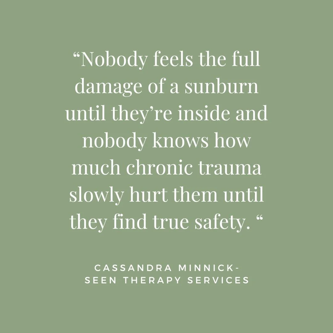 &quot;Somebody with PTSD has a flash burn. And so it's like fires jumping out at you, right? And you get burned and everyone's really concerned about you. So this may be the person that like has had a really great childhood that has been relatively f