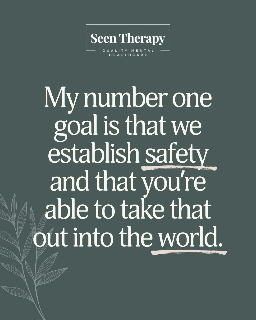 Safety isn&rsquo;t a warm-up step in therapy -it is the work.

When someone comes into therapy, it&rsquo;s often because safety was missing somewhere it should have existed: in relationships, in family systems, or during moments when the nervous syst