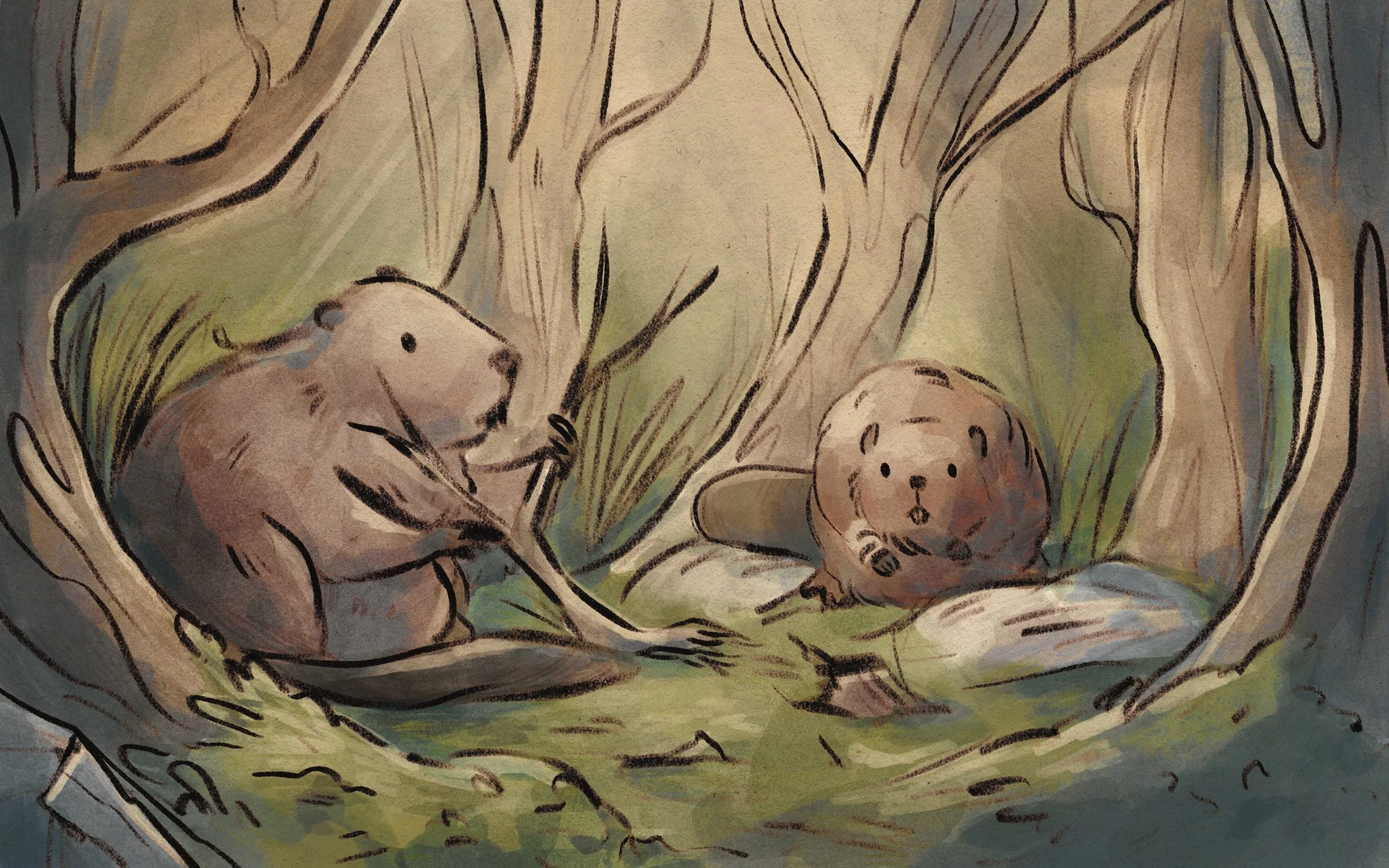 "Hoppy Beavers" 2023
A project for illustrating the cover labels for beer cans. Procreate. Made for the Hoppy flavor.