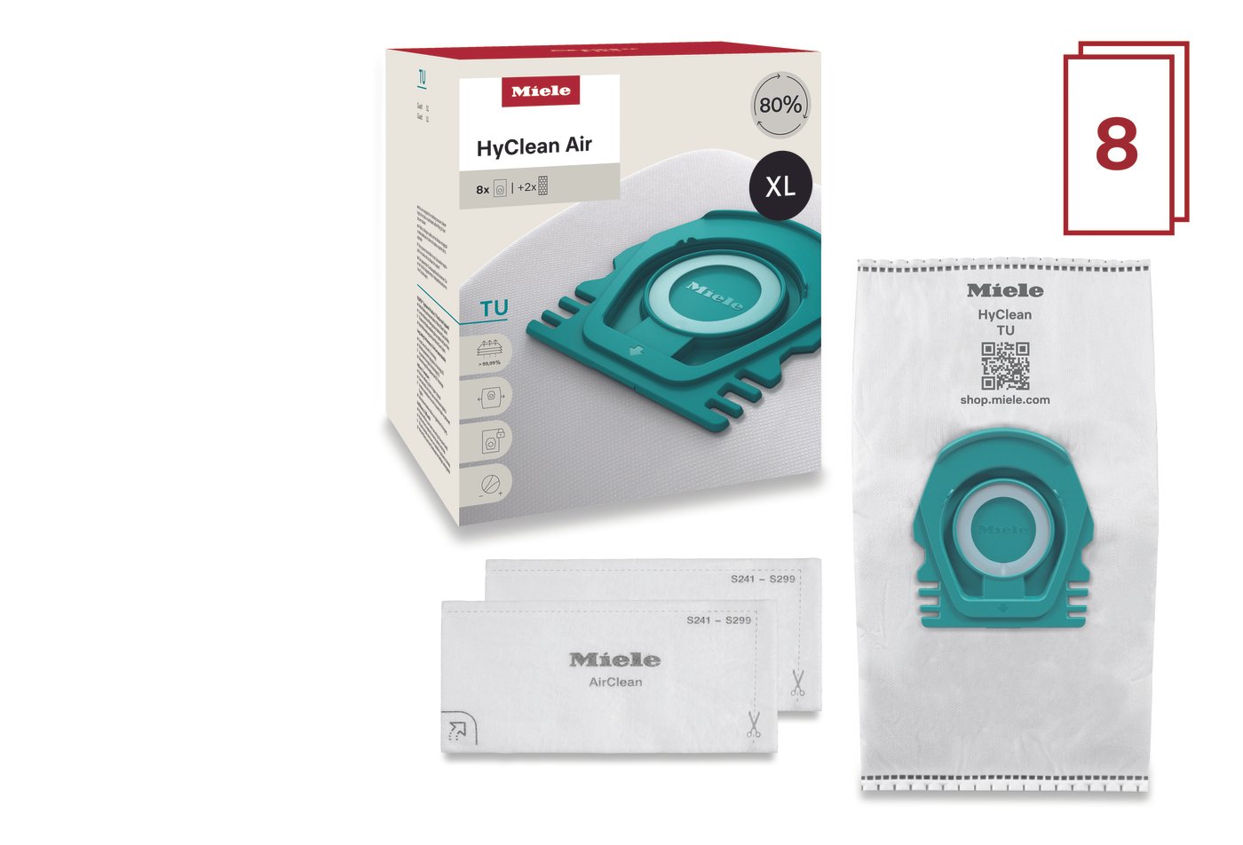 Miele TU HyClean Disposable Bag 8-Pack