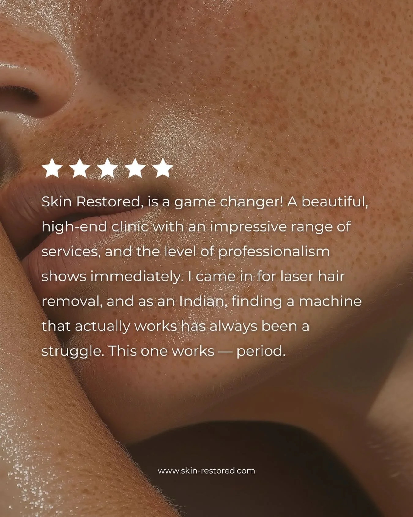 Real results. Real experiences. ⭐⭐⭐⭐⭐

We are honored to be trusted with something so personal. From advanced technology to individualized care, every treatment is designed to deliver results that truly work for all skin types.

Thank you for choosin
