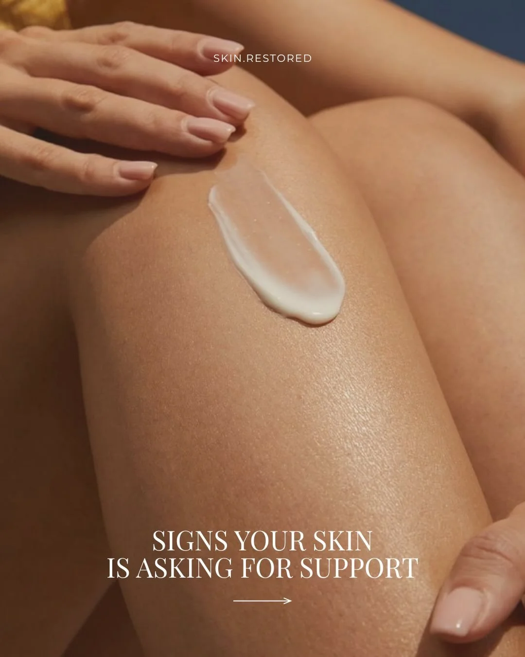 Your skin doesn&rsquo;t change overnight.
It sends signals over time.

Lingering dryness, makeup that no longer sits the same, or skin that looks tired even after rest are signs your skin may need more support, not more products.

Skin Restored focus