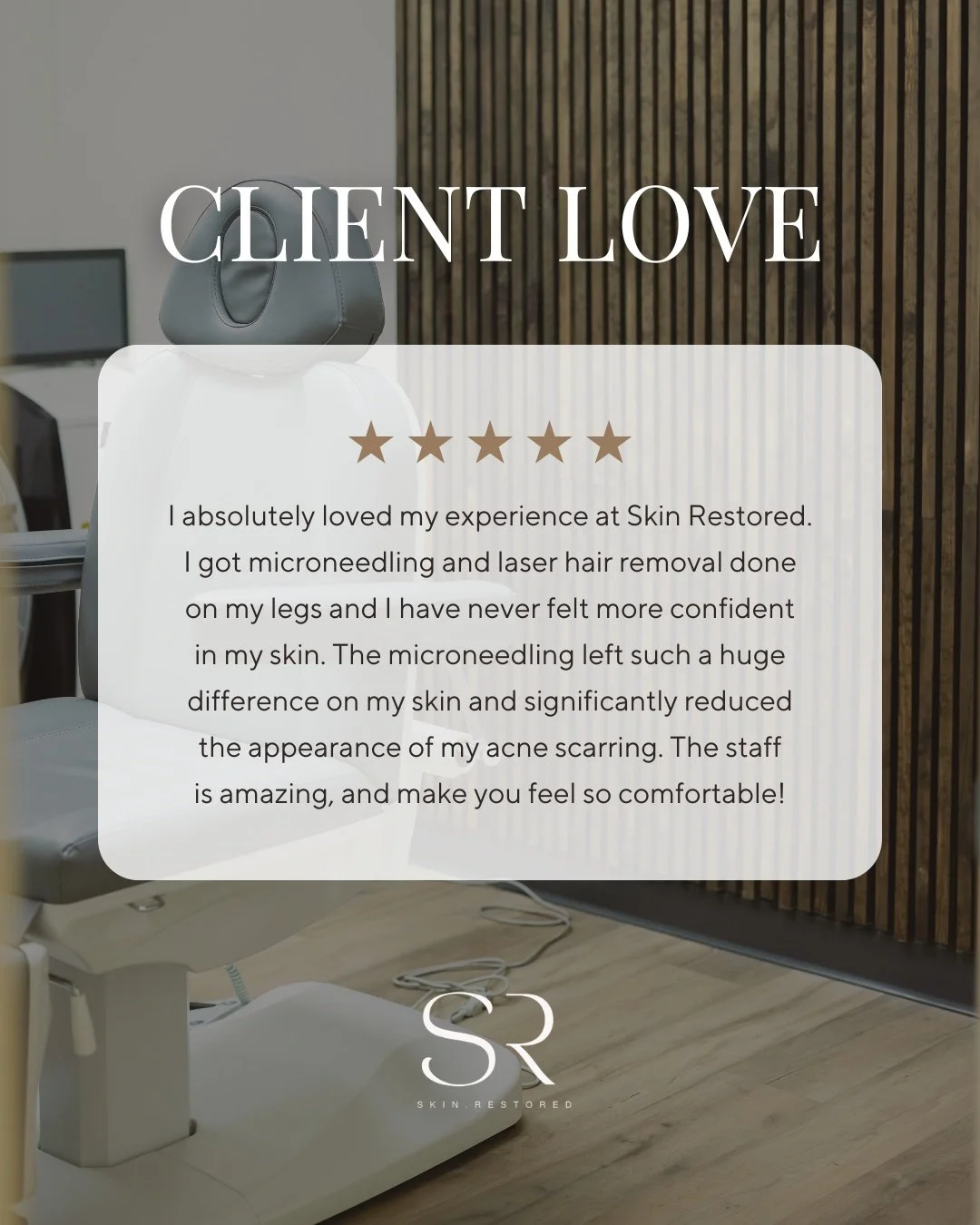 Real results. Real confidence. ✨

There&rsquo;s nothing better than hearing how our treatments make a difference not just in your skin, but in how you feel every day. From smoother texture to reduced acne scarring and long-term hair reduction, it&rsq