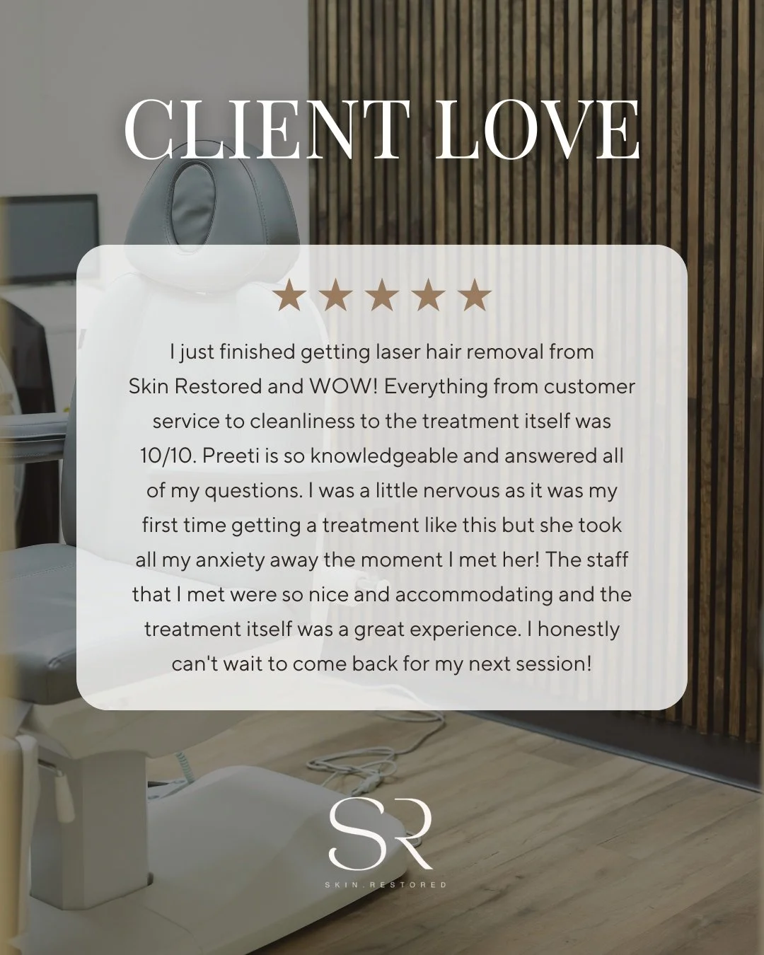 The best compliment we can receive is when our clients feel comfortable, cared for, and confident in their skin journey. 🤍

Whether it&rsquo;s your first laser hair removal session or your tenth, we want every visit to feel welcoming, educational, a