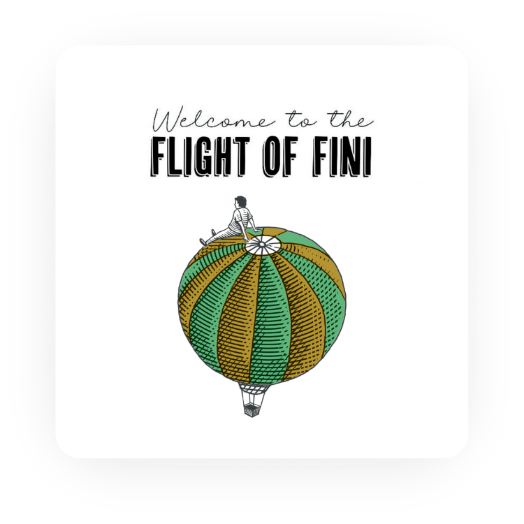 Depicts a hot air balloon logo of Barone Fini