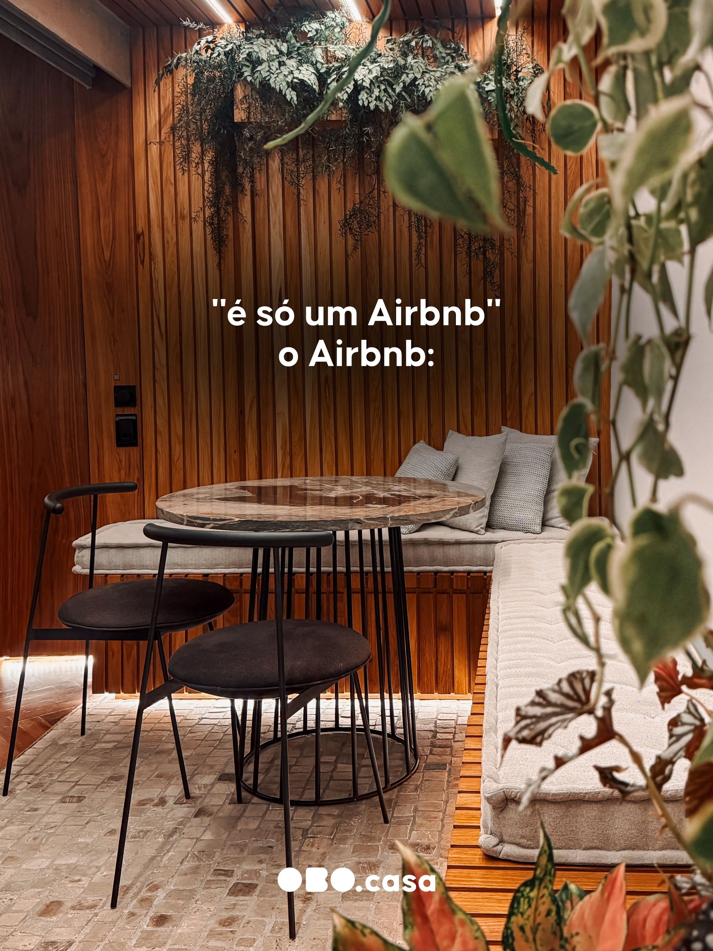 &ldquo;It&rsquo;s just an Airbnb&rdquo;

OBO.casa is more than a place to stay 💚

- Morning coffee on a sunlit private balcony in Ipanema
- Smart routines, voice-controlled mood lights, and high-speed Wi-Fi
- Samsung Frame art TV with curated playli