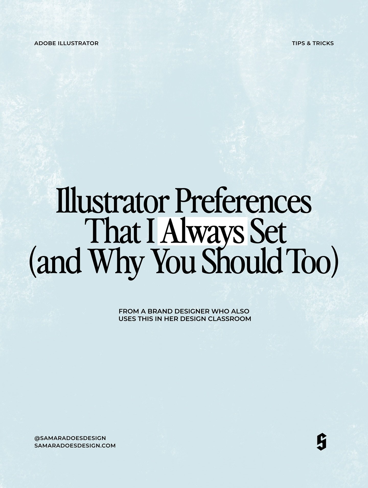A funny thing happened last week&hellip;
 Our amazing IT team at school (shoutout to the legends 🙌) were updating the student user profiles and asked me to come in and customise the Illustrator preferences &mdash; exactly how I&rsquo;d want them set