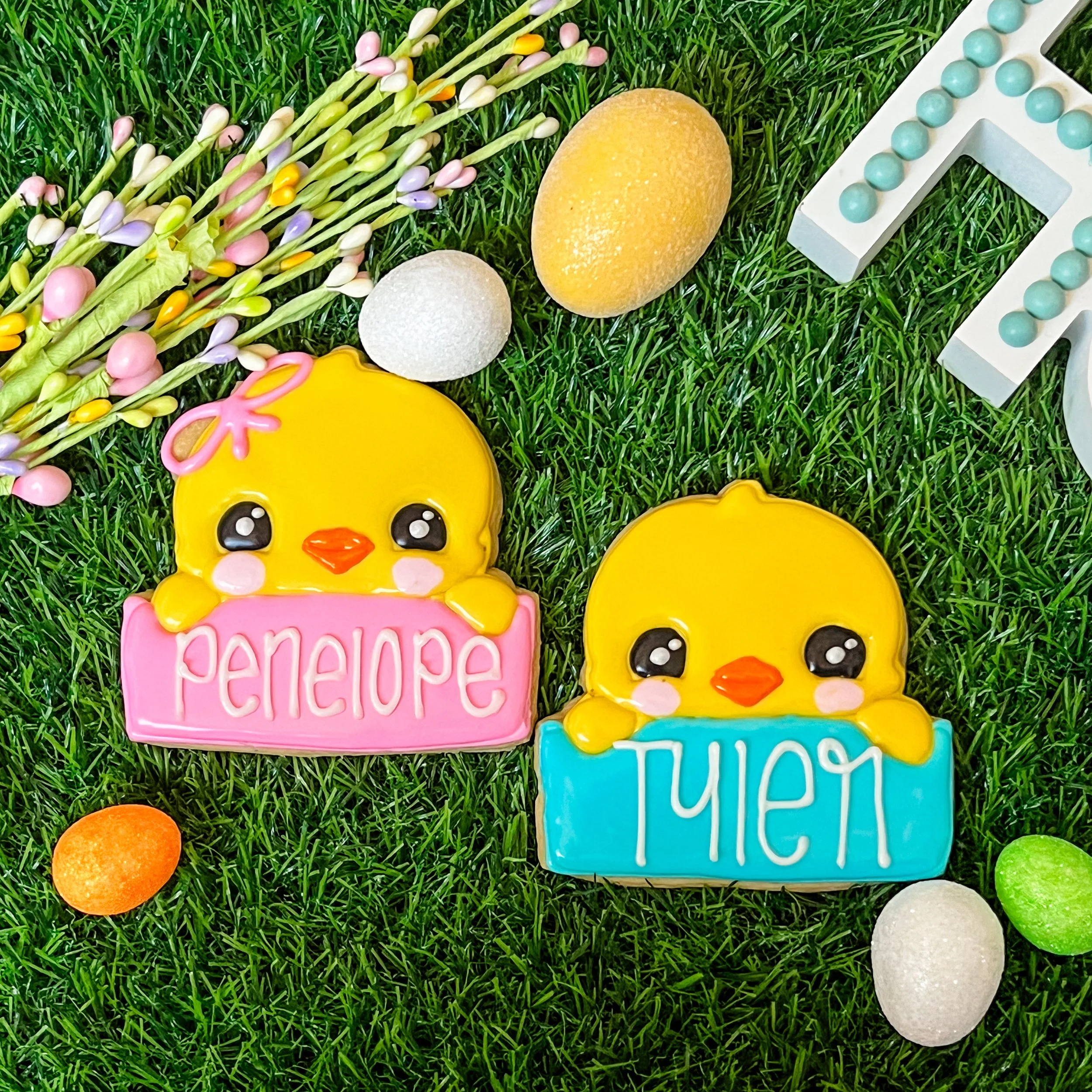 Chick Personalized Cookies