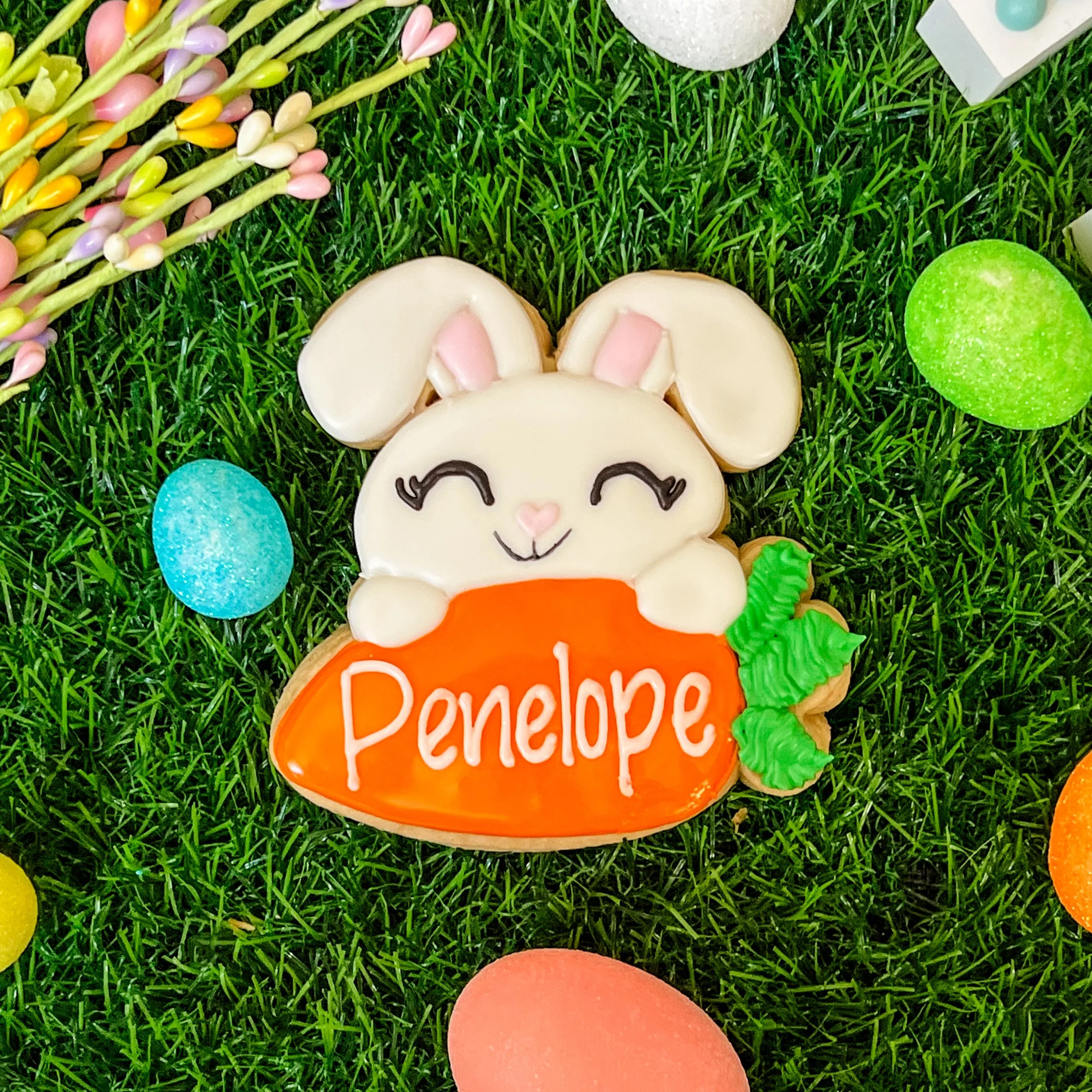 Bunny Personalized Cookie
