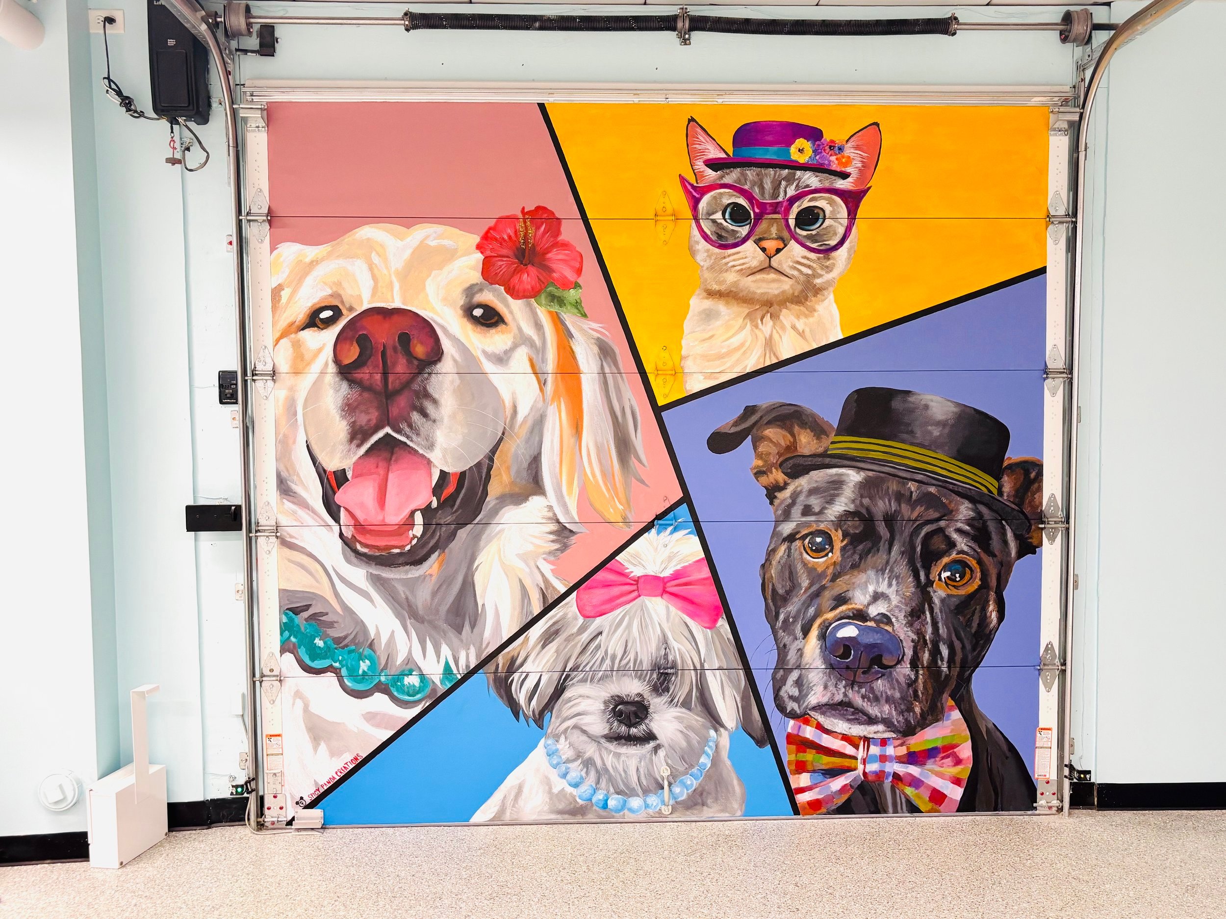 Garage Door Mural Vet Clinic