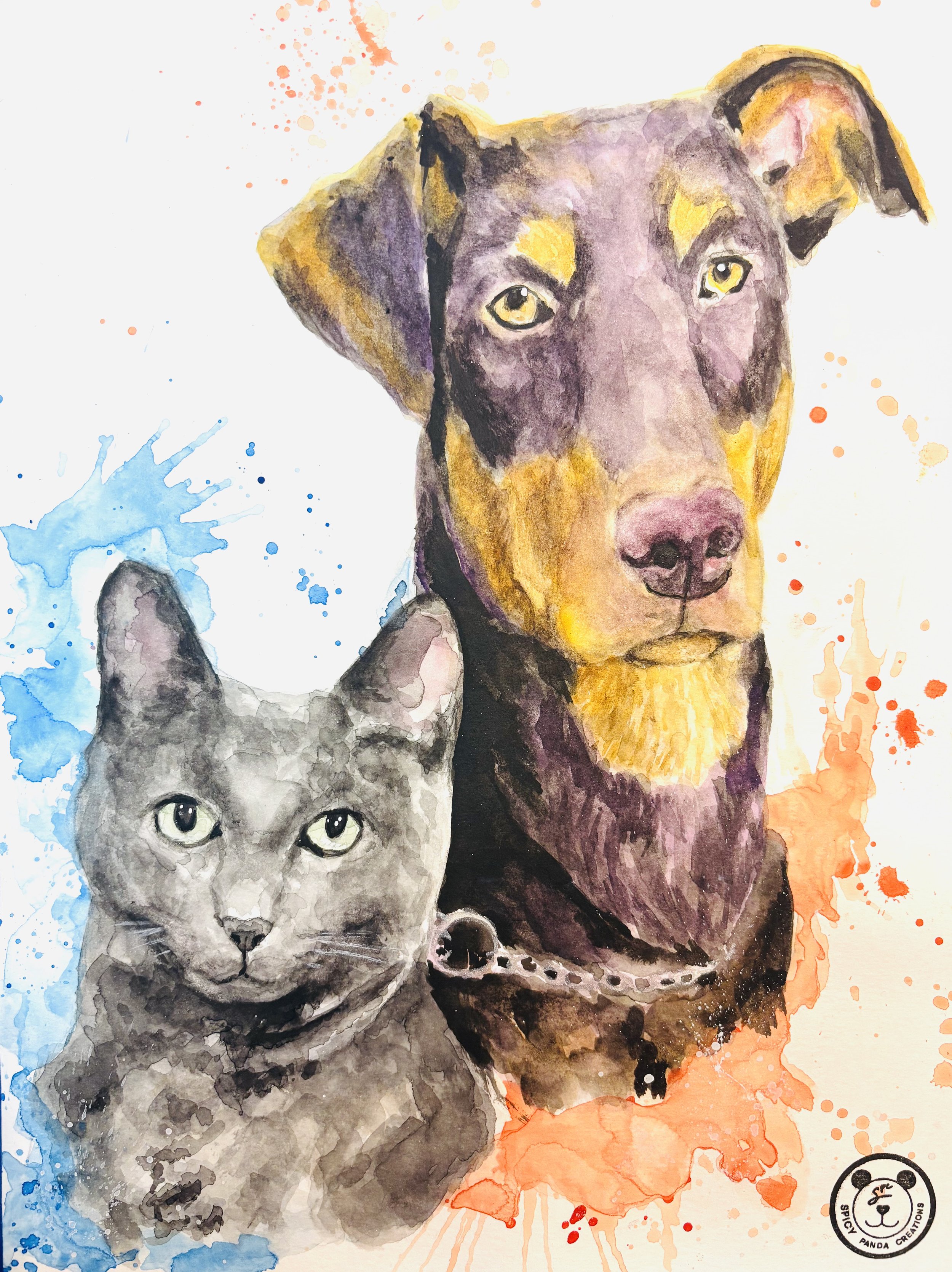 Loki & Shadow- Pet Portrait