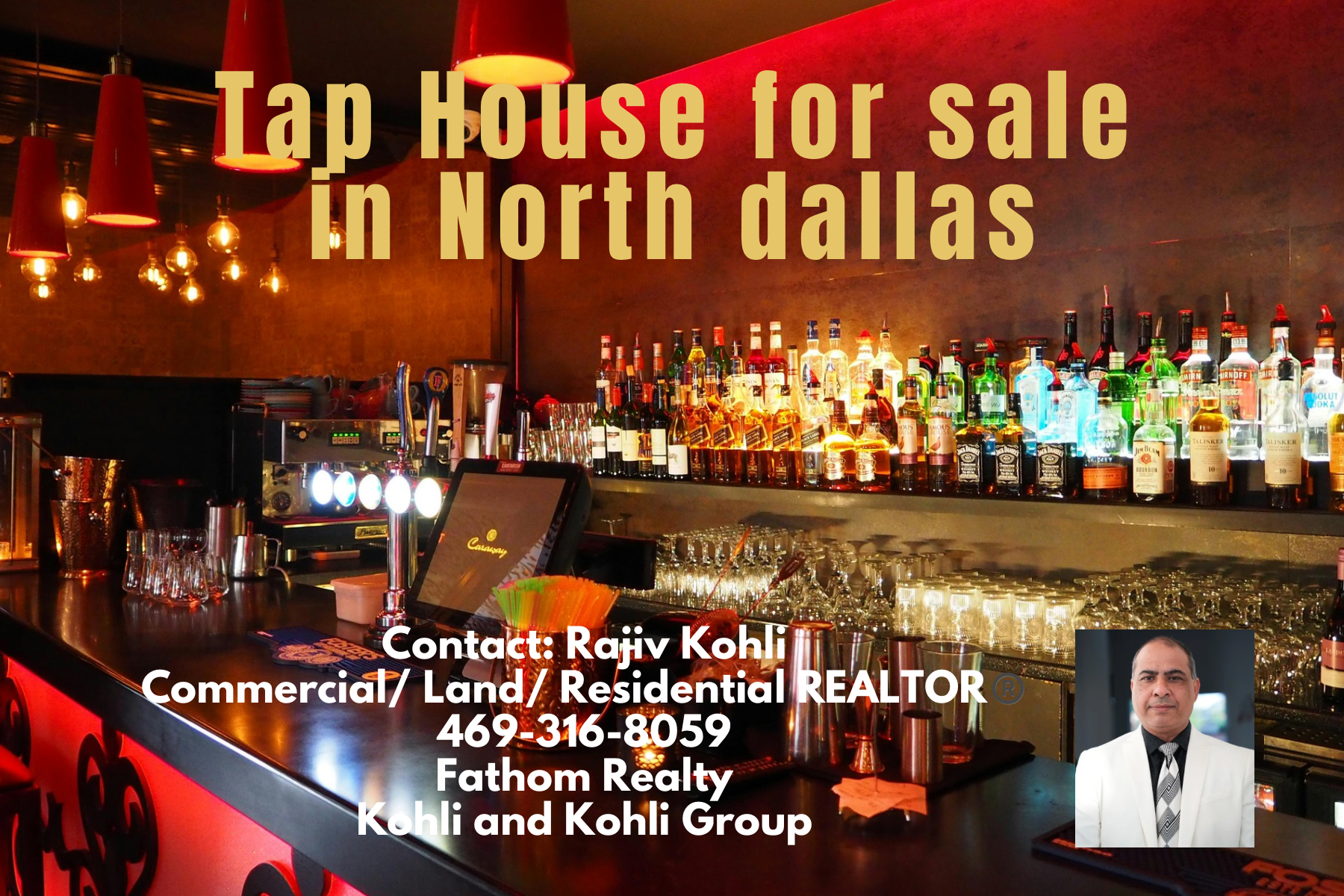 2nd Generation Tap House for sale in North Dallas. Currently operating (Sample Picture)