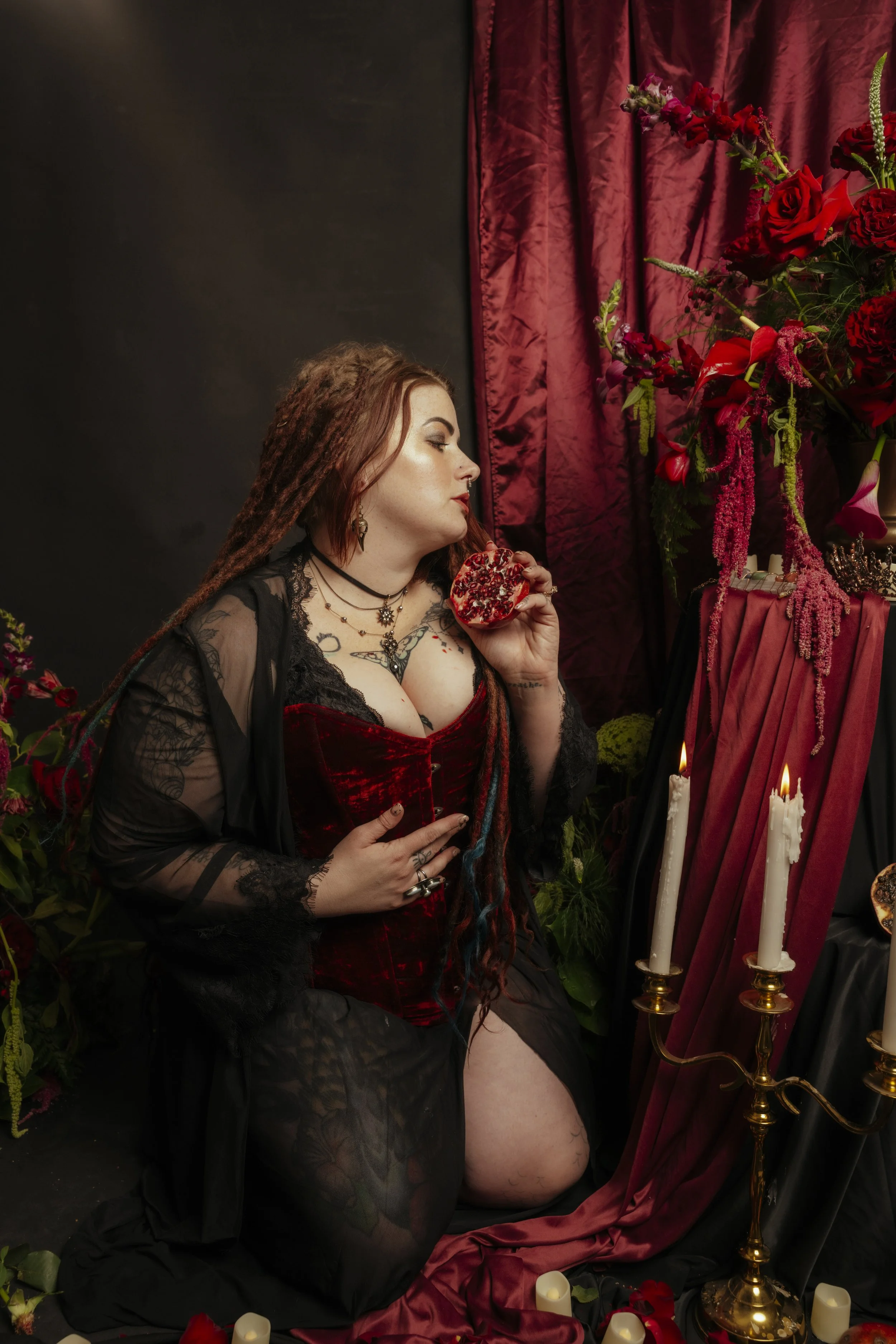 Persephone themed fantasy shoot