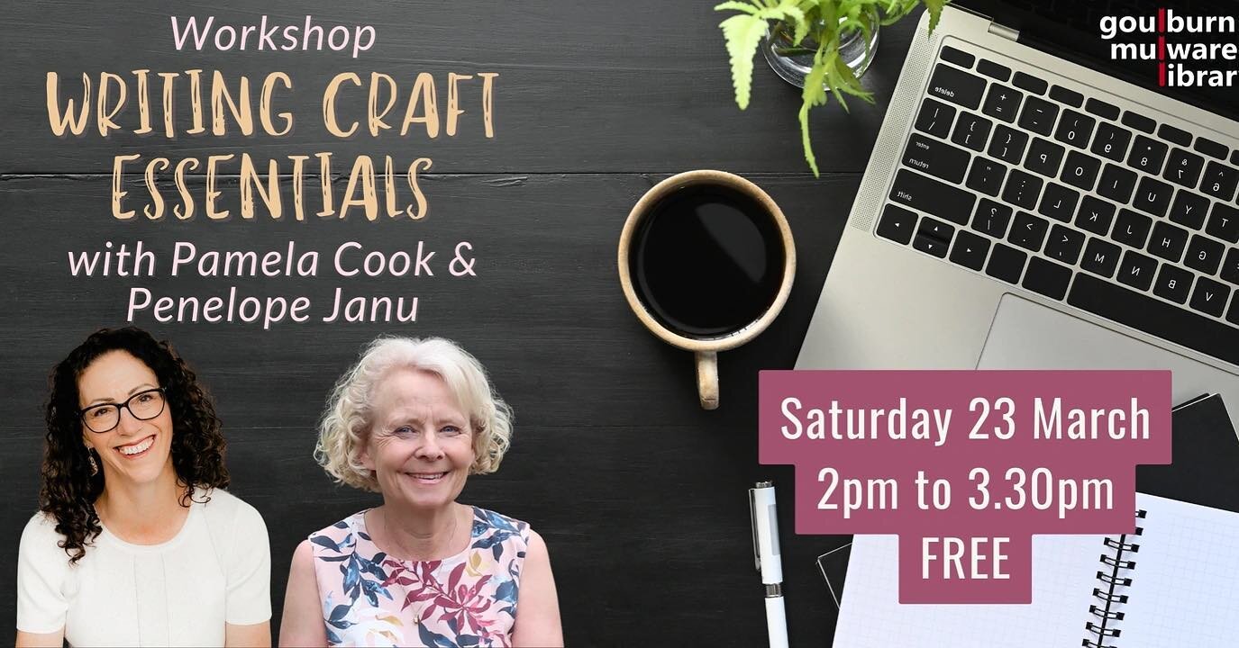 Looking forward to meeting writers in the Goulburn area for this workshop with writing buddy @penelopejanuwriter 

We&rsquo;ll be talking inspiration, plot, character and a whole lot more, followed by an In Conversation where we get to interview each