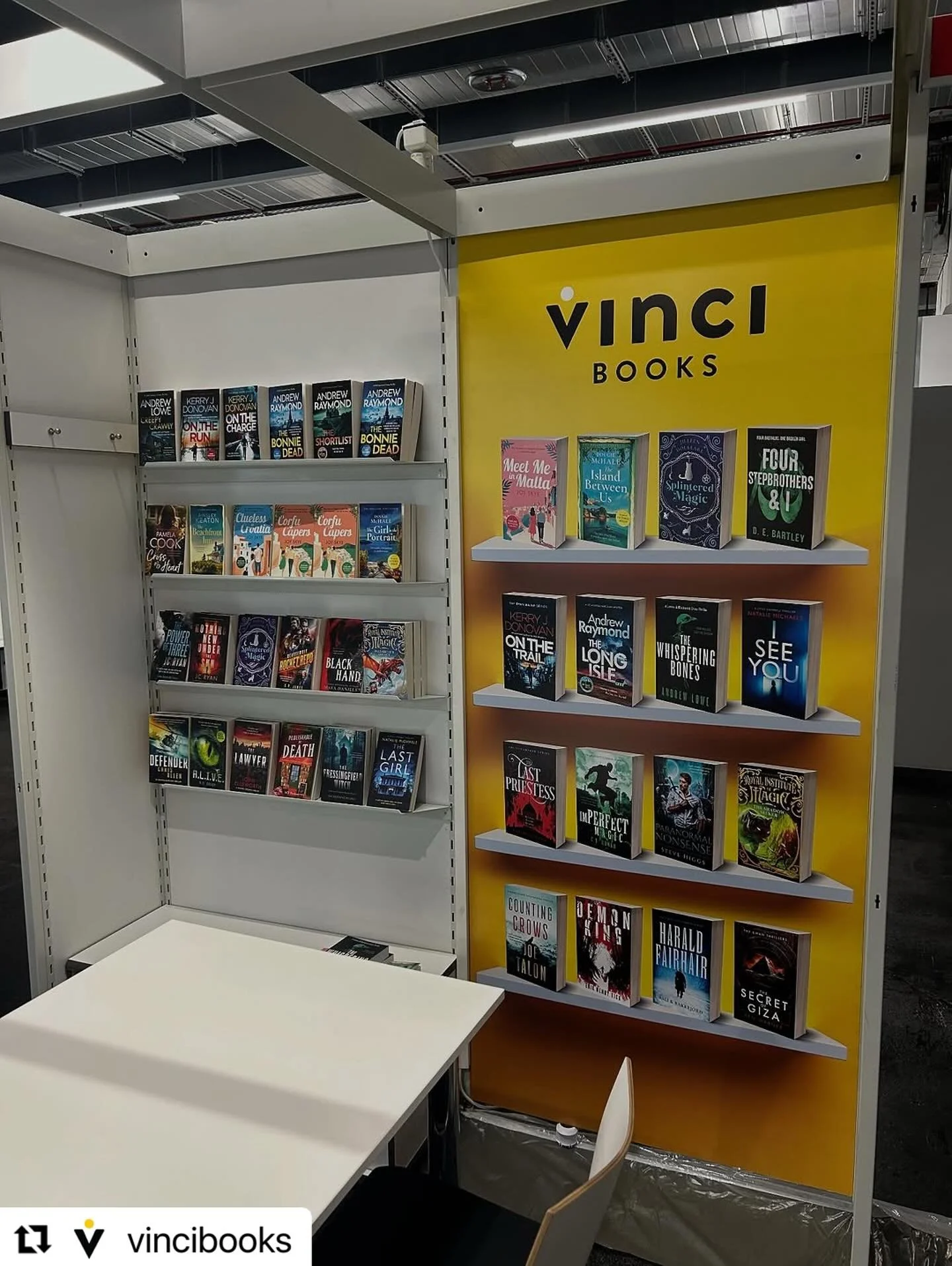 Cross My Heart in fabulously company at the Frankfurt Book Fair with @vincibooks ❤️

(LHS second shelf) 👀

She&rsquo;ll be available in Australia in the new print format on December 2. So happy that this story I believed in so much will be finding n