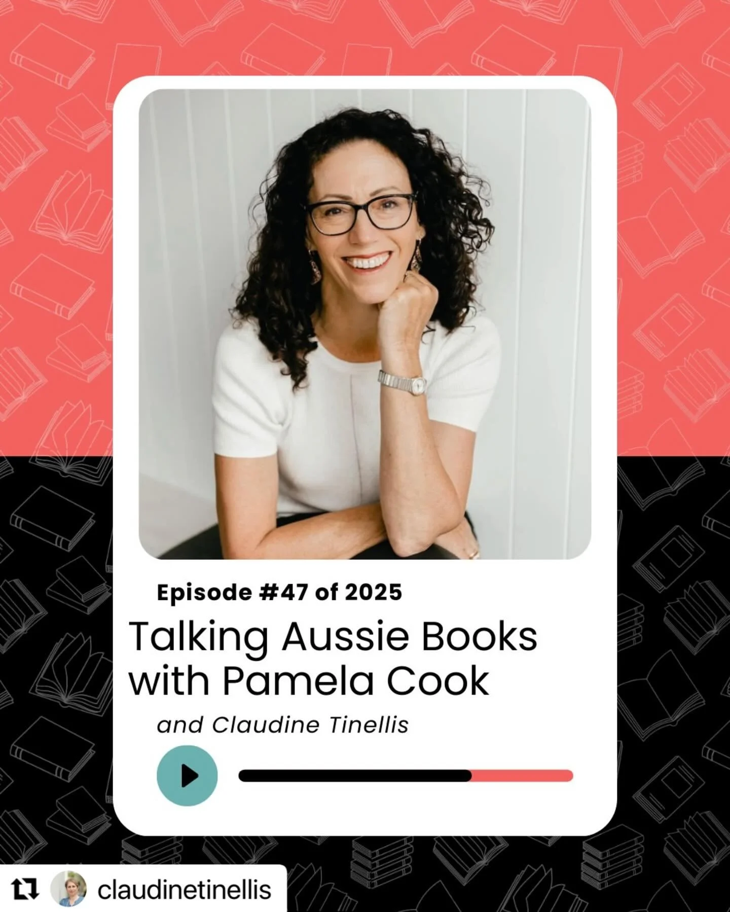 Such a pleasure to be on the other side of the mic with my lovely friend @claudinetinellis on @talkingaussiebooks ❤️

Claudine was generous enough to have me back on to talk about the re-release of Cross My Heart, and we snuck in a chat about my Chri