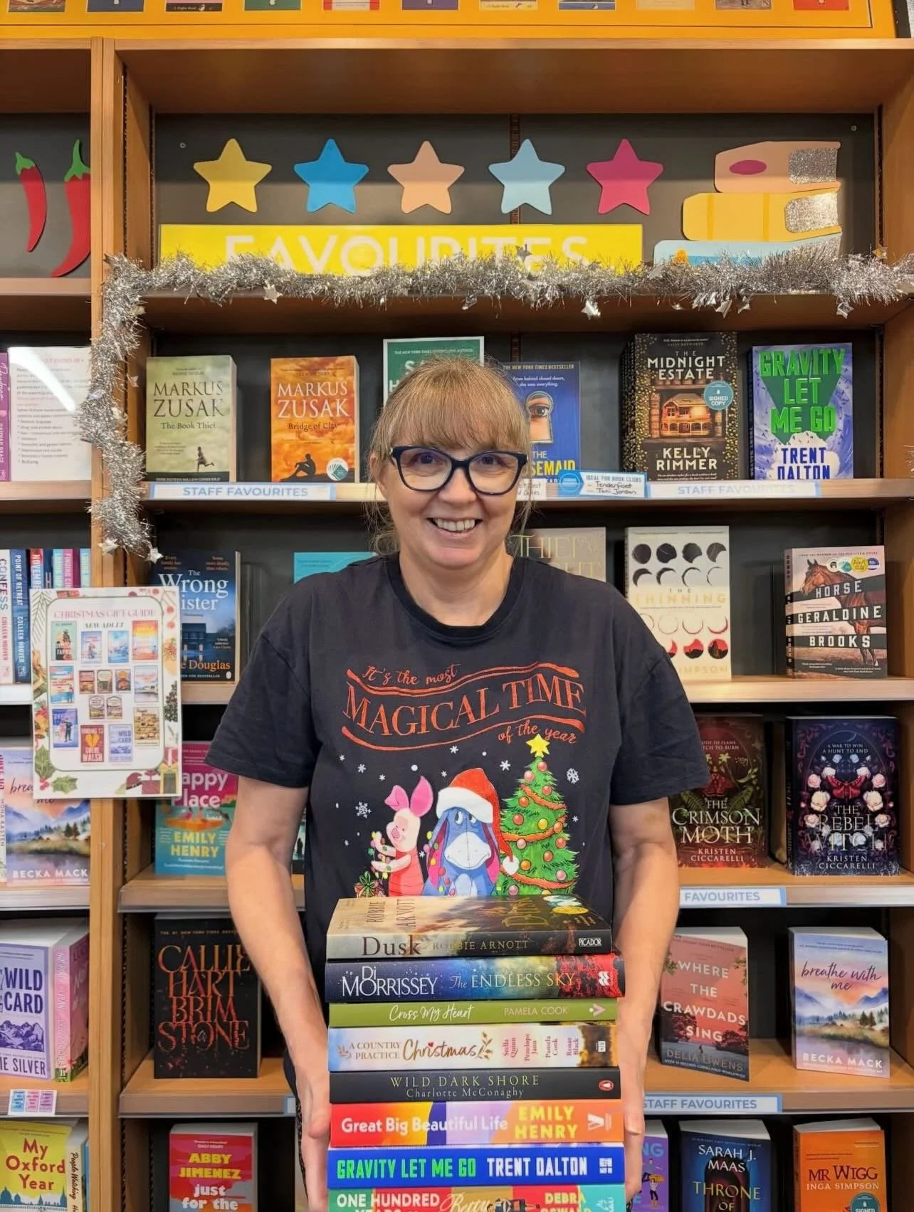 Thrilled to see Cross My Heart and A Country Practice Christmas in such good company! 

Thank you to the lovely Michelle at @harbourbookshopulladulla_ ❤️🎉🥹

#bookstoread #australianstories #topreads