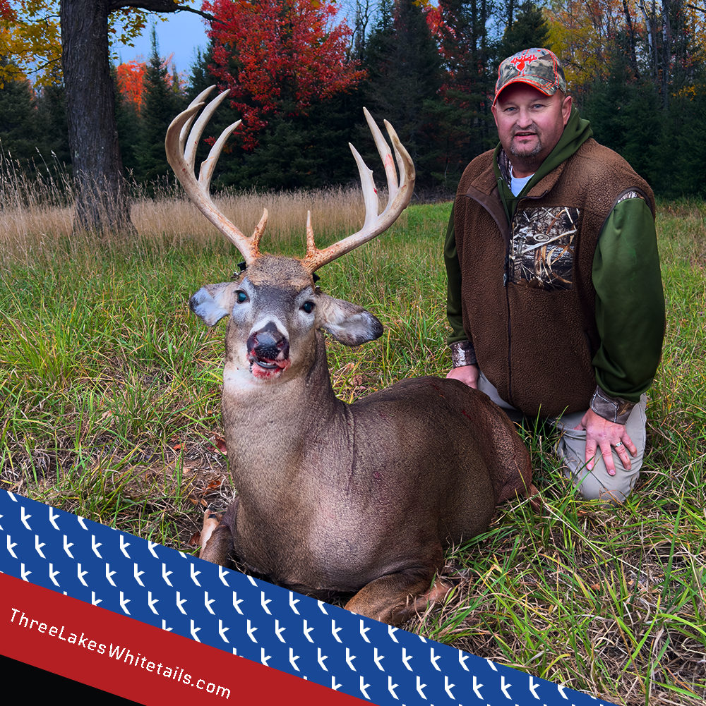 Dane at Three Lakes Whitetails using the Rack Jak Stand