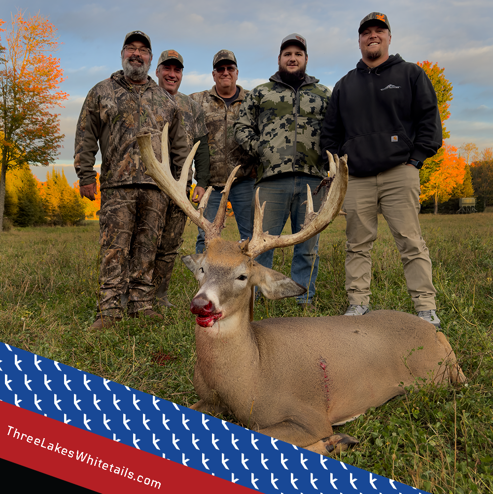 The whole gang is here with a deer