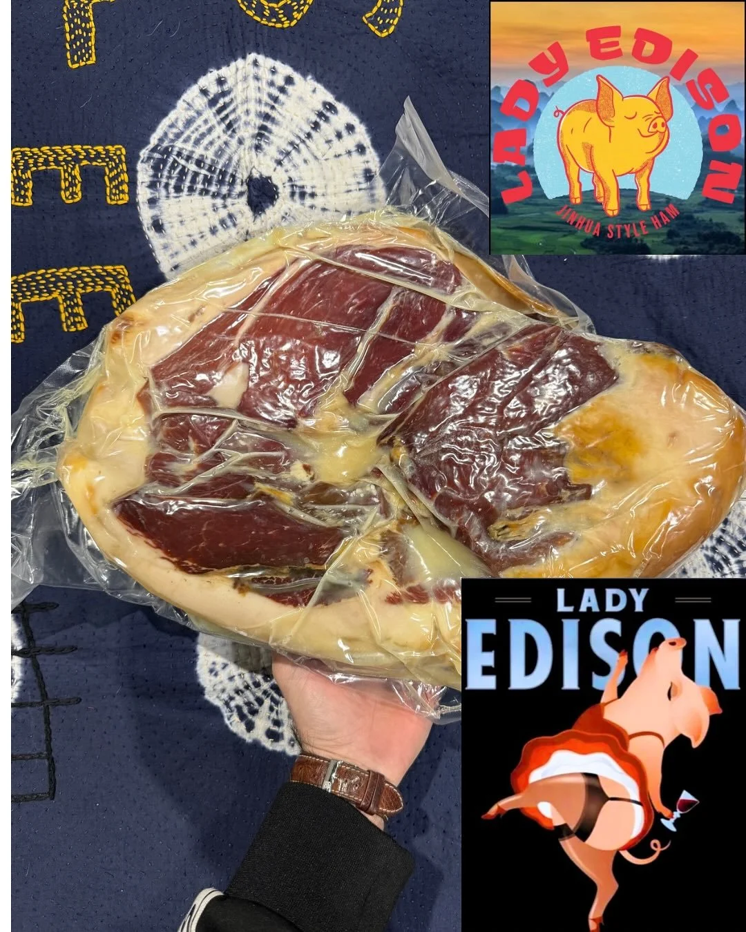 Something special we&rsquo;re slicing into. Lady Edison cured ham, rich with deep flavor and natural fat. Part of the growing lineup here &mdash; bringing distinctive terroir and that taste of place. Pictured &ldquo;Ham and Eggs&rdquo;

Offering 3 ve