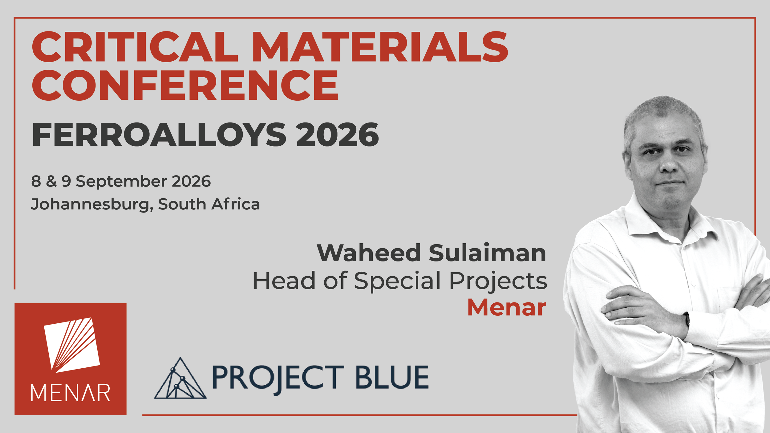 Menar Head of Special Projects Waheed Sulaiman speaks at the Critical Materials Conference