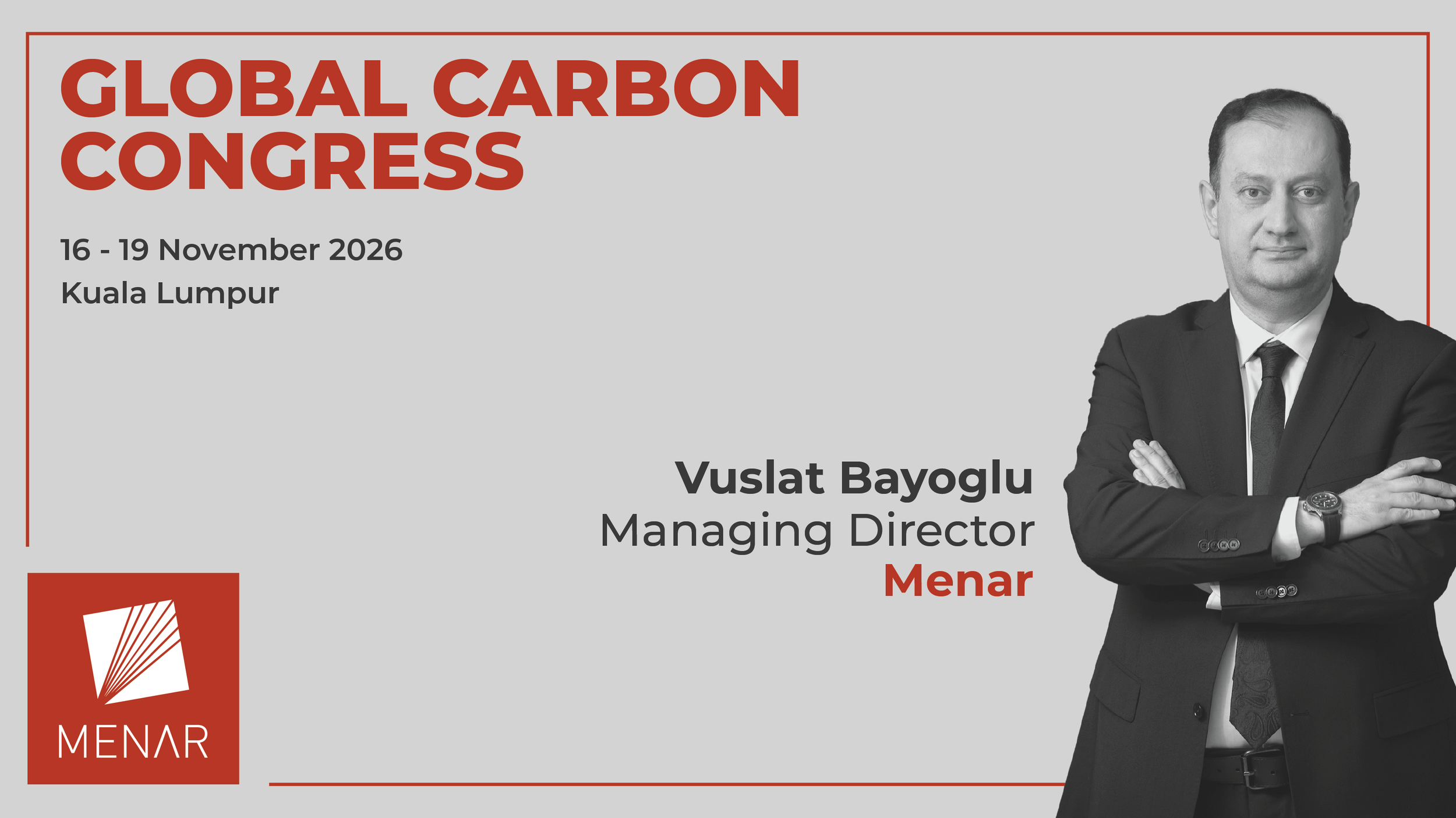 Menar MD Vuslat Bayoglu speaks at the Global Carbon Congress