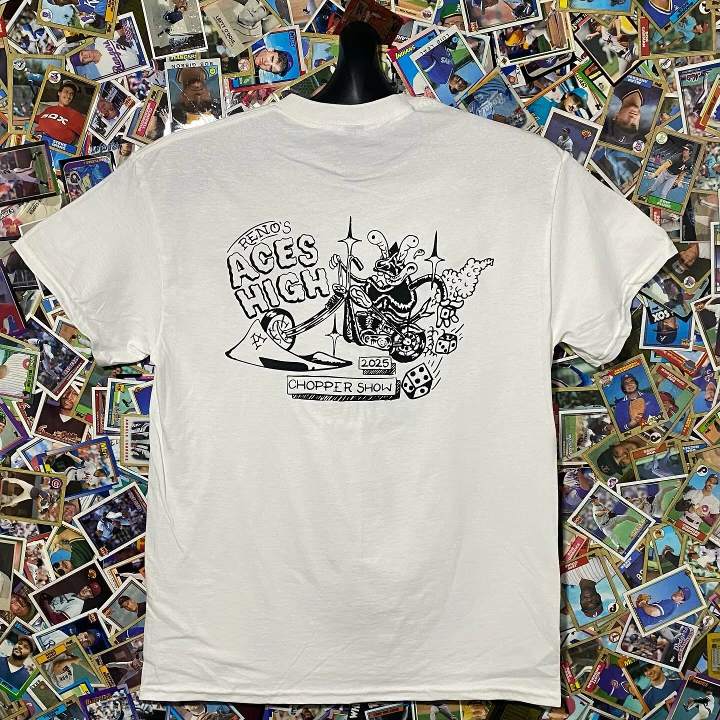 Shirts for @aceshighchoppershow going on now at @40milesaloon 

#reno #nv #renonv #nevada #screenprint  #pantone #ink #thread #patches #embroidery #threadandneedle #madeirathread #tmprintco #squeegee #mrcompanies #melco #tmprint #themutt #skeeno