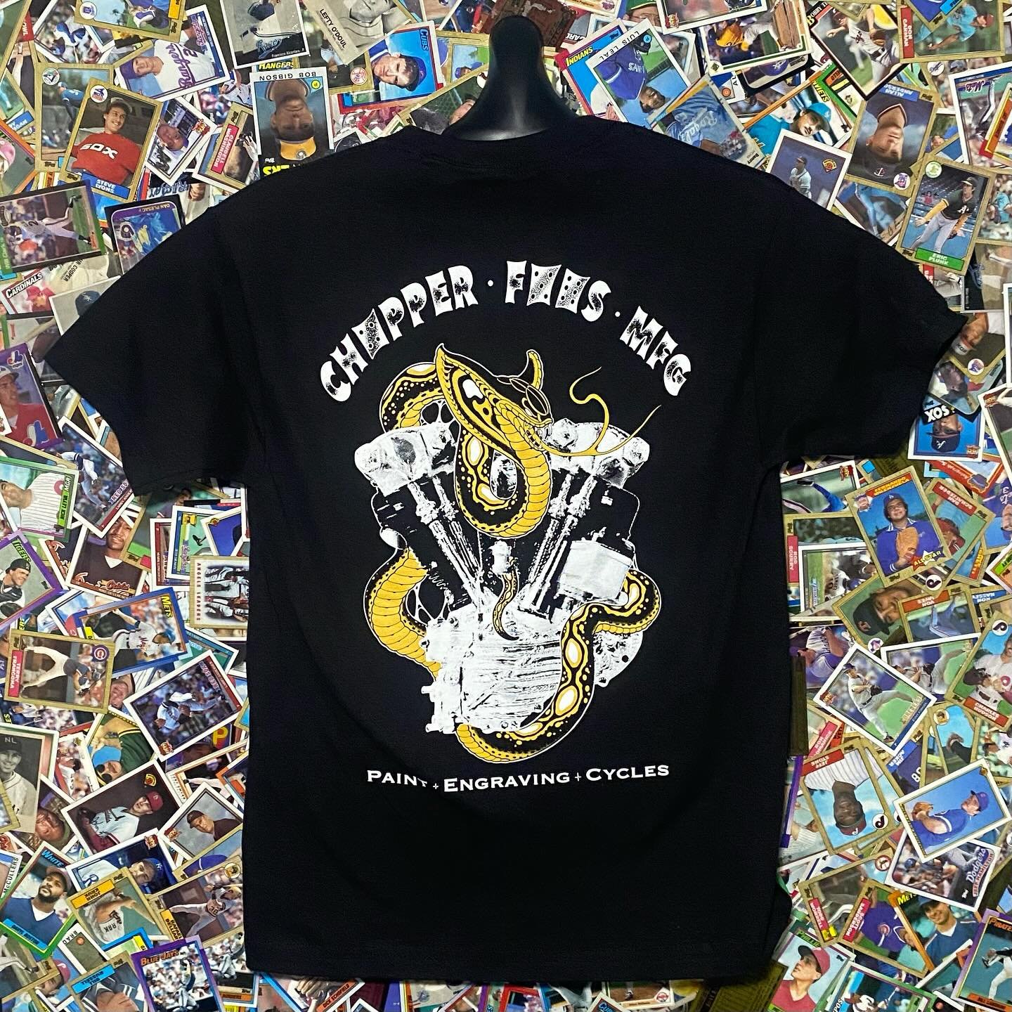 Don&rsquo;t get snake bit, layer up. 🐍 
@chopperfoos_mfg 
@tony_medellintattoo 

#reno #nv #renonv #nevada #screenprint  #pantone #ink #thread #patches #embroidery #threadandneedle #madeirathread #tmprintco #squeegee #mrcompanies #melco #tmprint #th