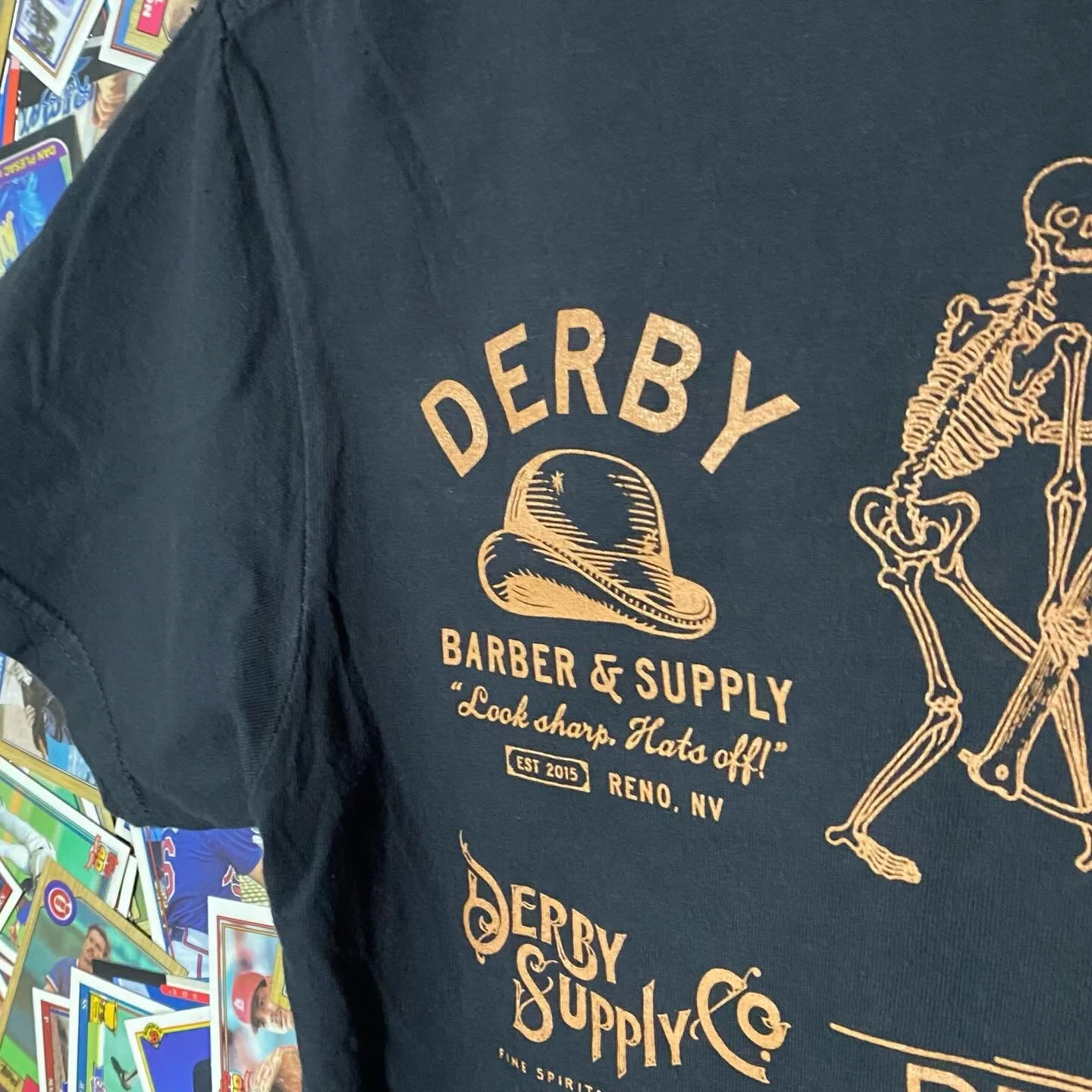 Hats off to 10 years Derby! 
@derbybarberandsupply 

#derbybarbershop #reno #nv #renonv #nevada #screenprint  #pantone #ink #thread #patches #embroidery #threadandneedle #madeirathread #tmprintco #squeegee #mrcompanies #melco #tmprint #themutt #skeen