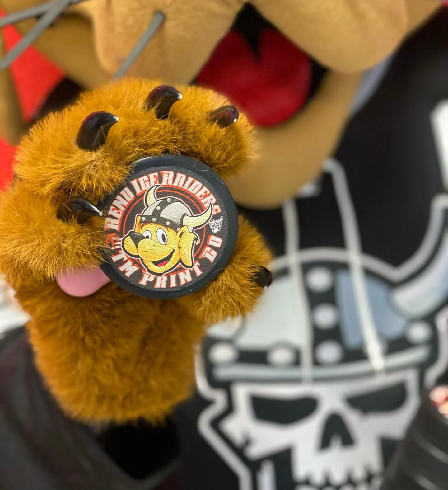 Mutt puck giveaway this Saturday with the @renoiceraiders 
First 200 fans will receive a @tmprintco @renoiceraiders souvenir puck!