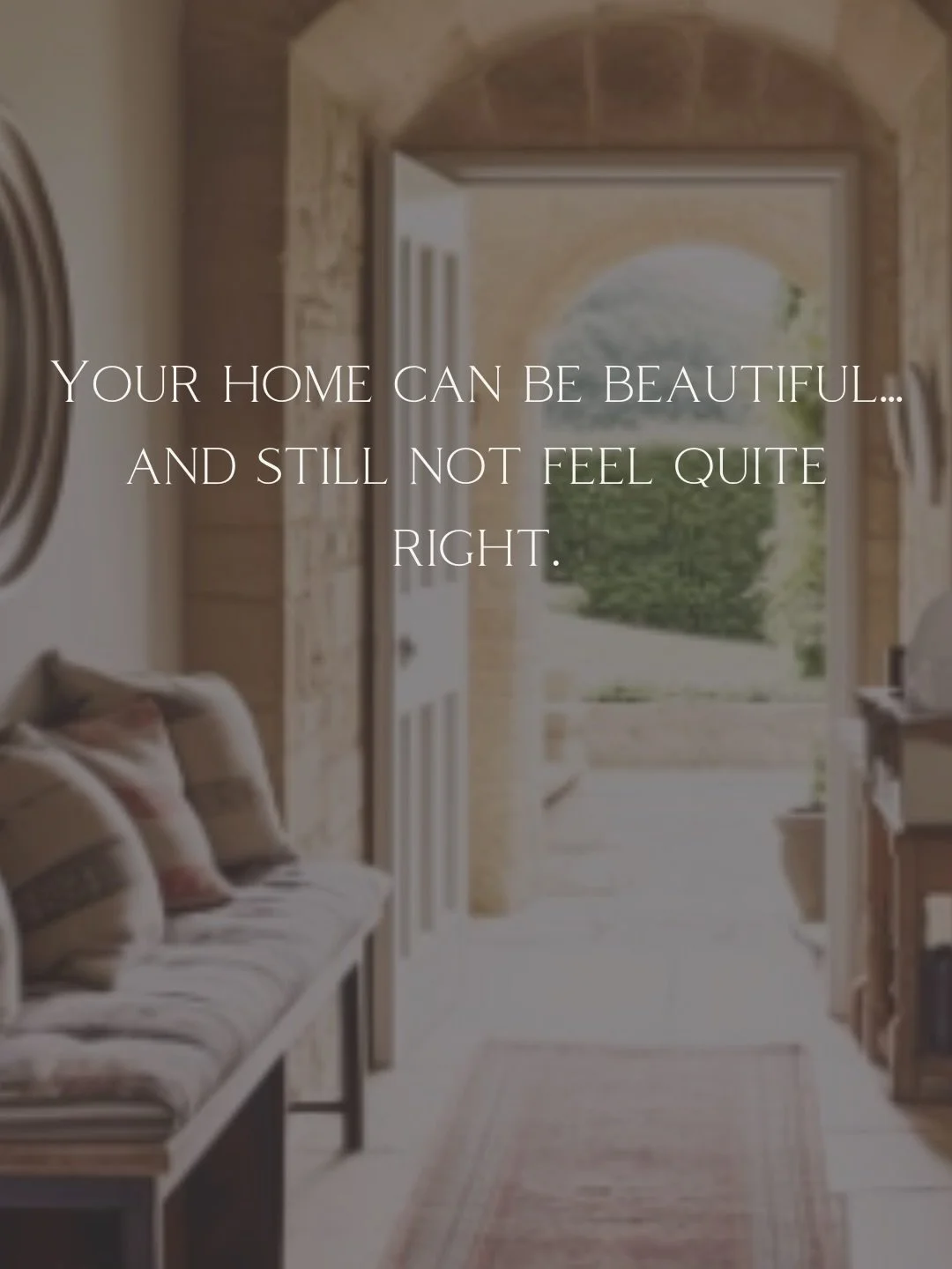 Is your home beautiful but still doesn&rsquo;t feel quite right? 

Often you don&rsquo;t actually need a full renovation or even more space. 

You just need an expert eye on layout, colour, cohesion &amp; lighting

That&rsquo;s why I&rsquo;m excited 