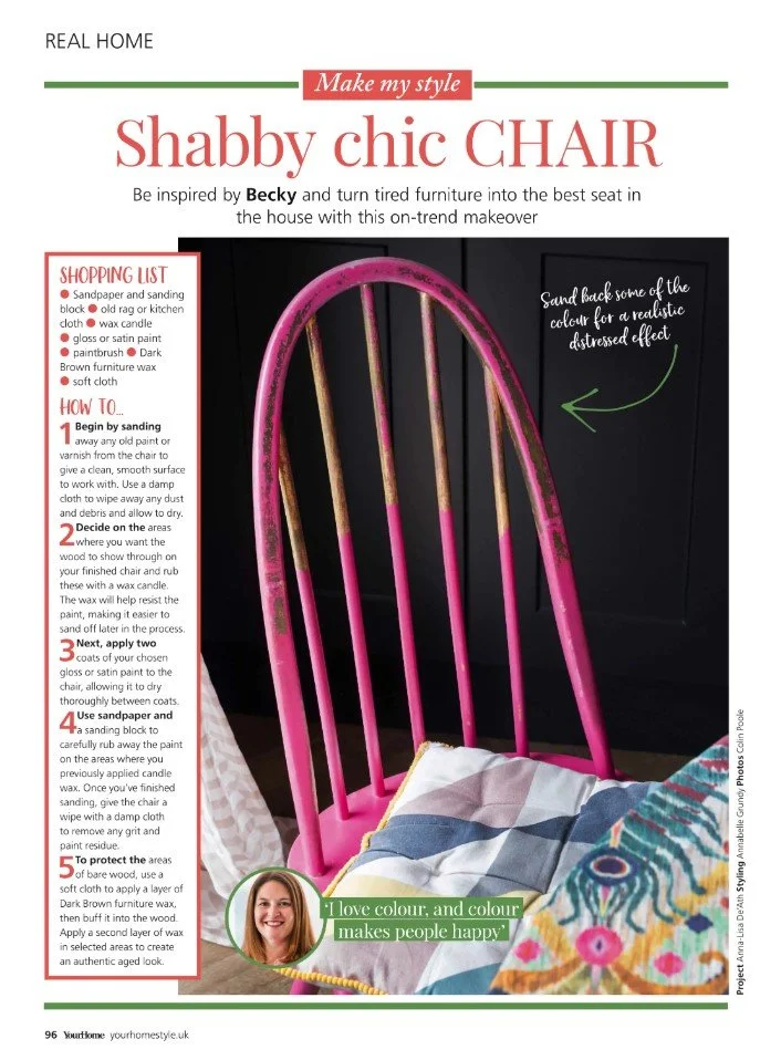 Your Home Magazine Feature Ercol Chair Upcycyle
