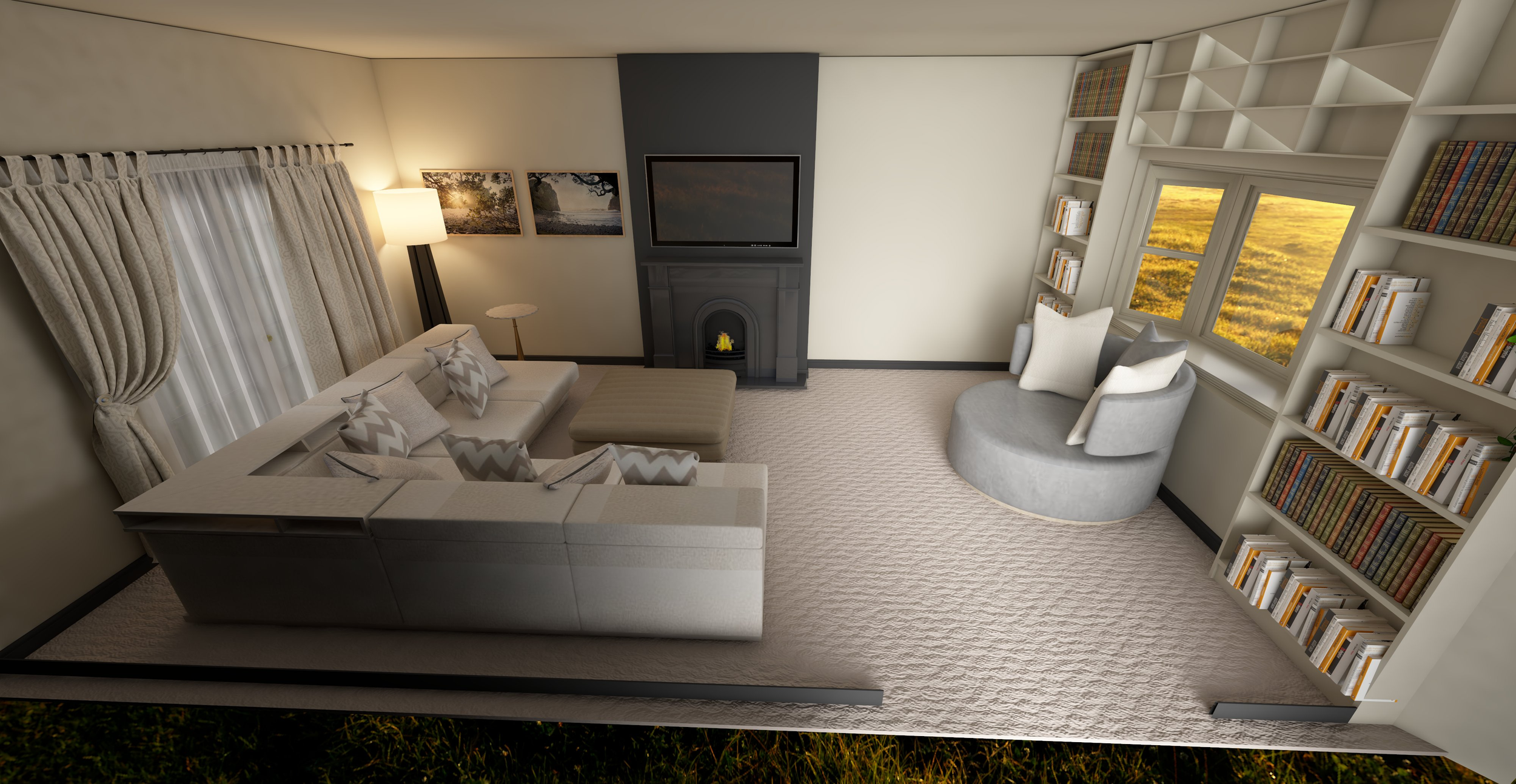 3d Lounge Visual - Alternative Flooring Carpet