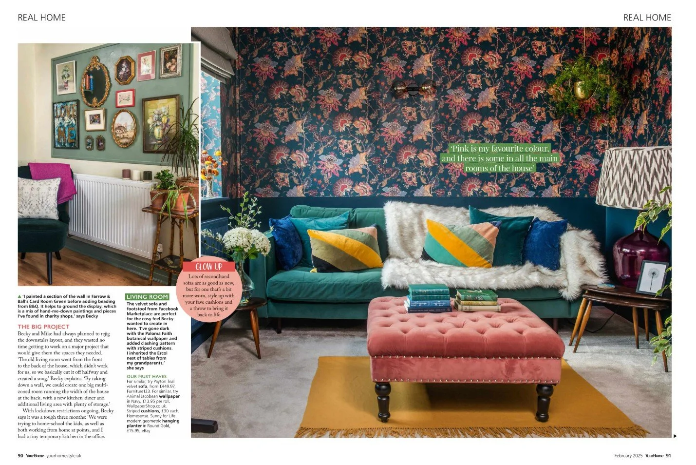 Your Home Magazine Feature Colour Filled Cosy Lounge