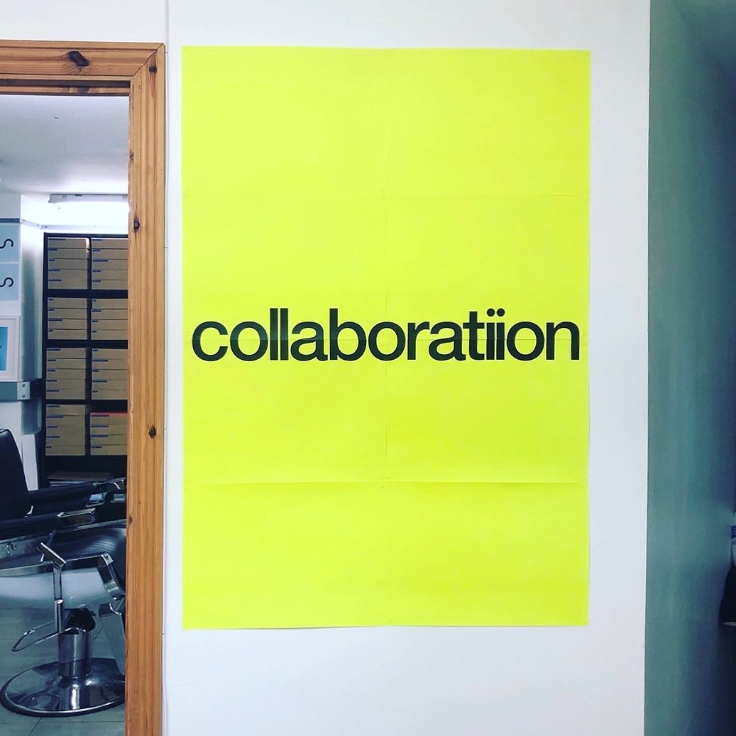 'Collaboration' typographic poster